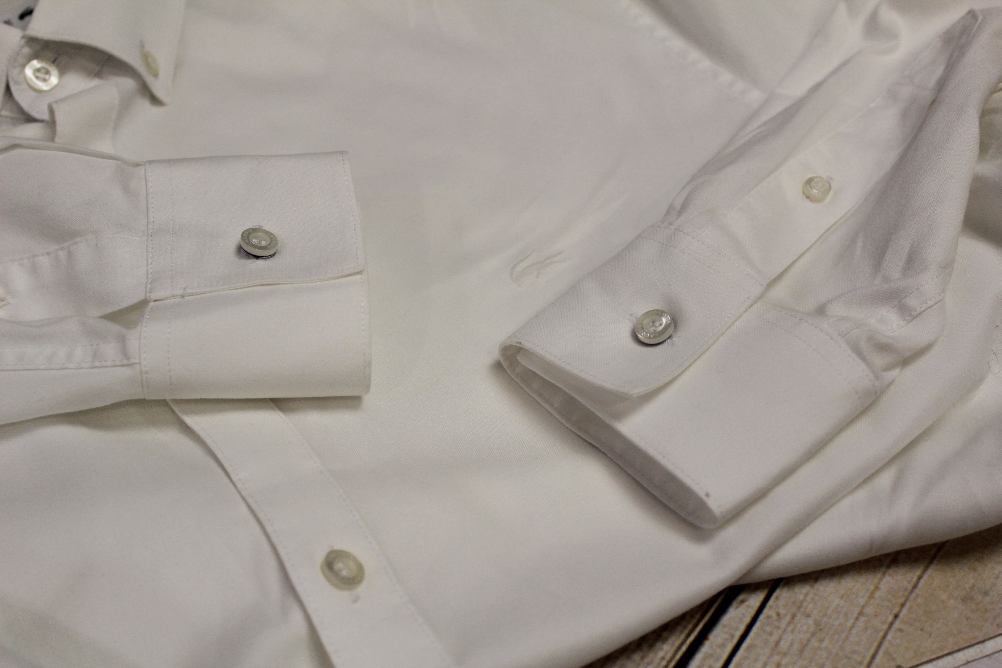 Lacoste LACOSTE Long Sleeve White Shirt Size FR 43 Size US L / EU 52-54 / 3 - 6 Thumbnail
