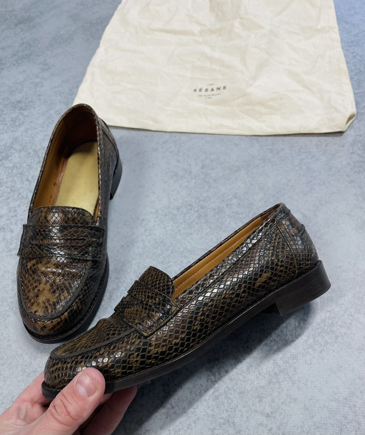 Sezane SEZANE Brown Leather Loafers Classic Flats Size 37 Size US 7 / IT 37 - 16 Thumbnail