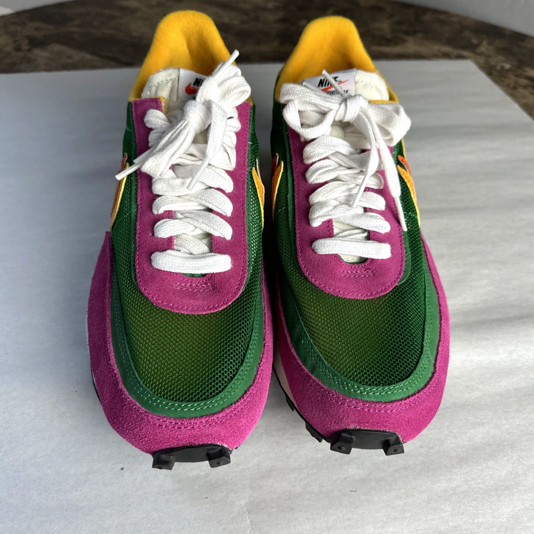 Nike Nike sacai x LDWaffle Pine Green Yellow Suede Leather BV0073-301 11.5 Mens Sneaker Size US 12 / EU 45 - 4 Thumbnail