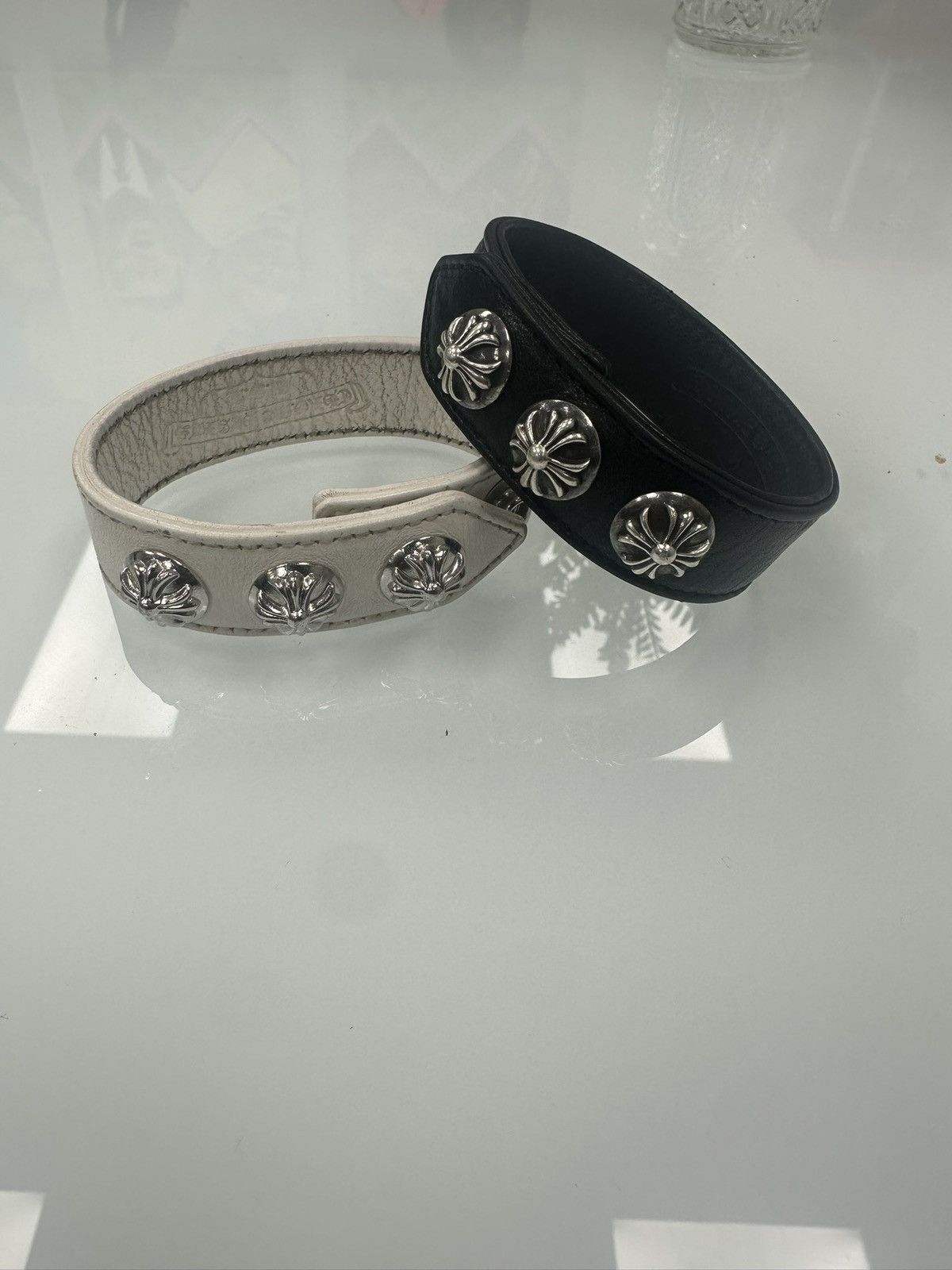 Chrome Hearts Chrome Hearts 3-Snap Leather Bracelet Size ONE SIZE - 1 Thumbnail