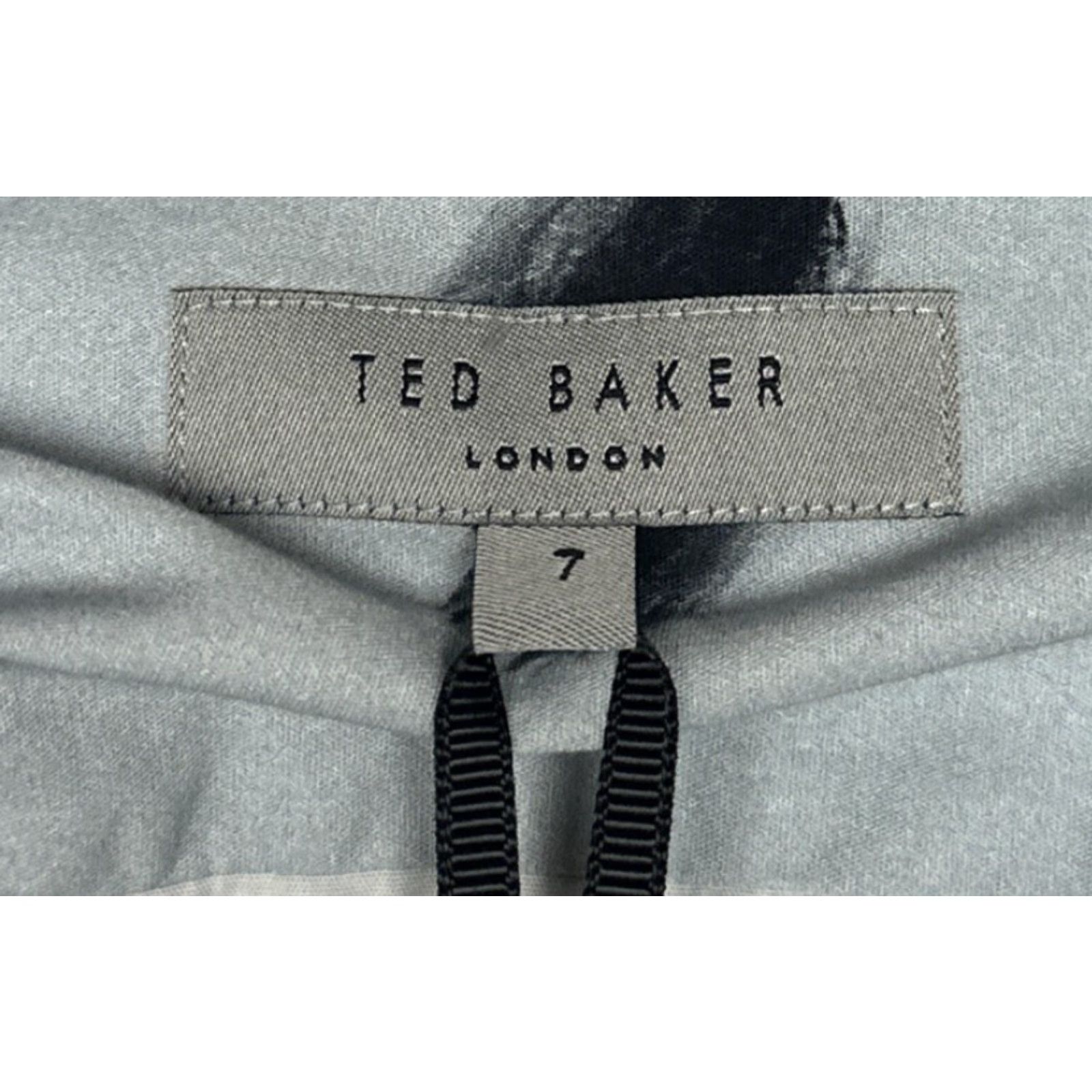 Ted Baker Ted Baker Shirt Mens 3XL Short Sleeve Brush Stroke Print Button-Up Light Blue Geometric Cotton Front Button-Up Shirt Size US XXL / EU 58 / 5 - 3 Thumbnail