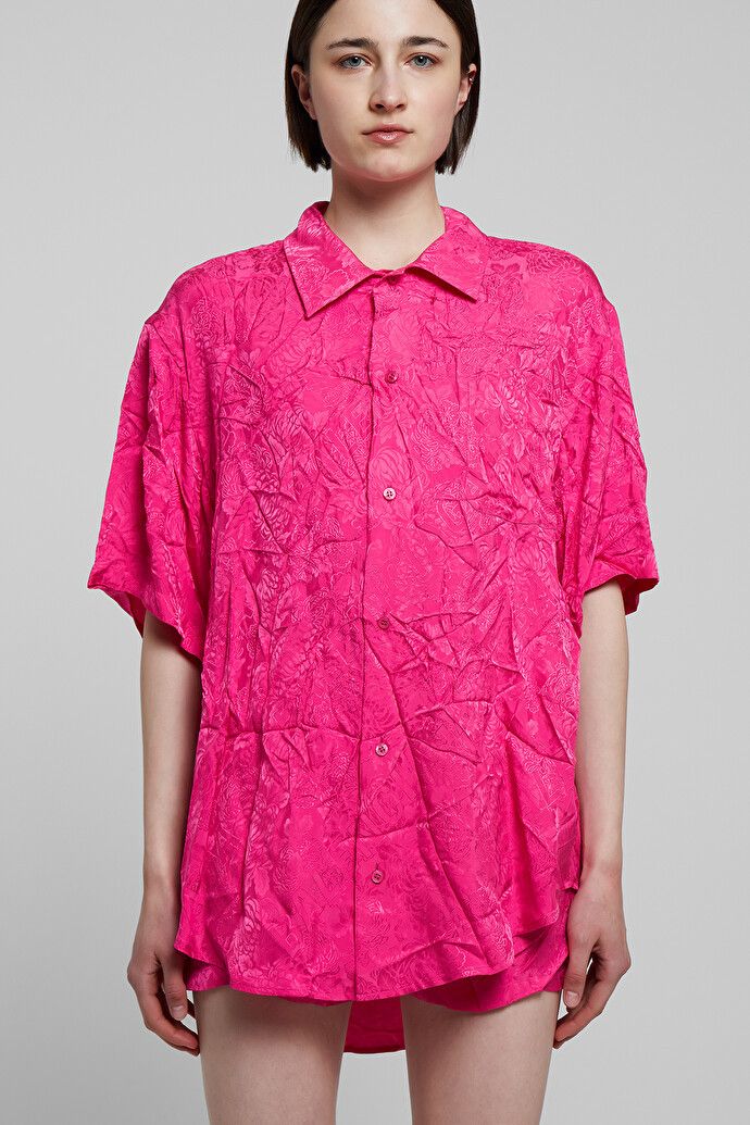 Balenciaga o1y0625 Solid Color Shirt in Fuchsia Size XS / US 0-2 / IT 36-38 - 1 Thumbnail