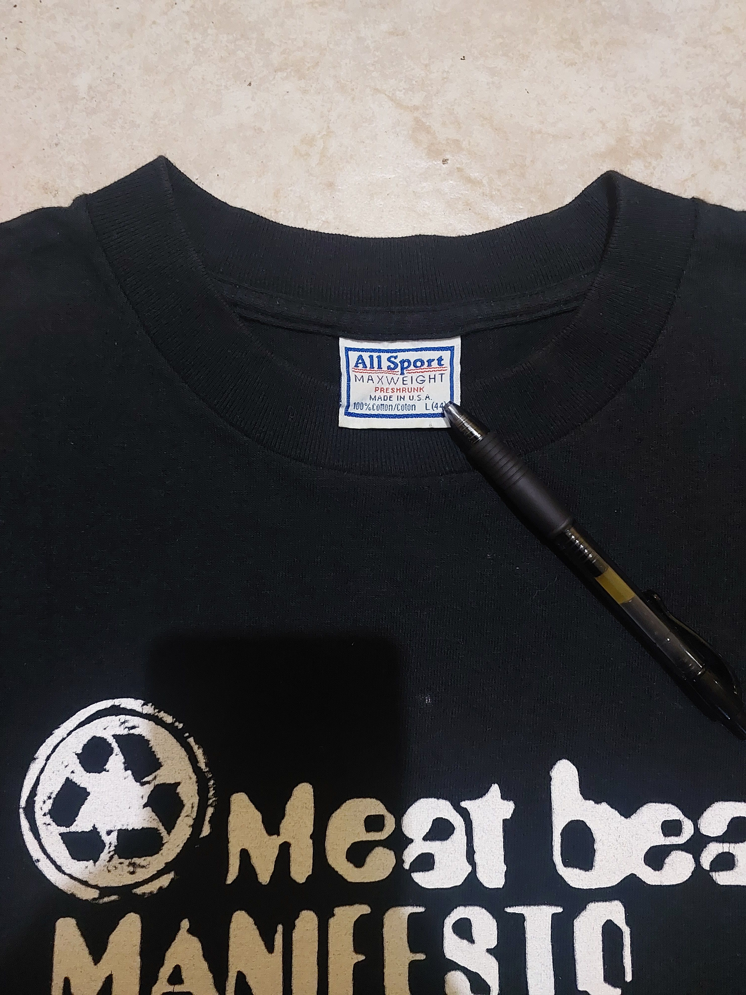 Band Tees Vintage 1998 Meat Beat Manifesto 'Actual Sounds Voices' Size US L / EU 52-54 / 3 - 3 Thumbnail