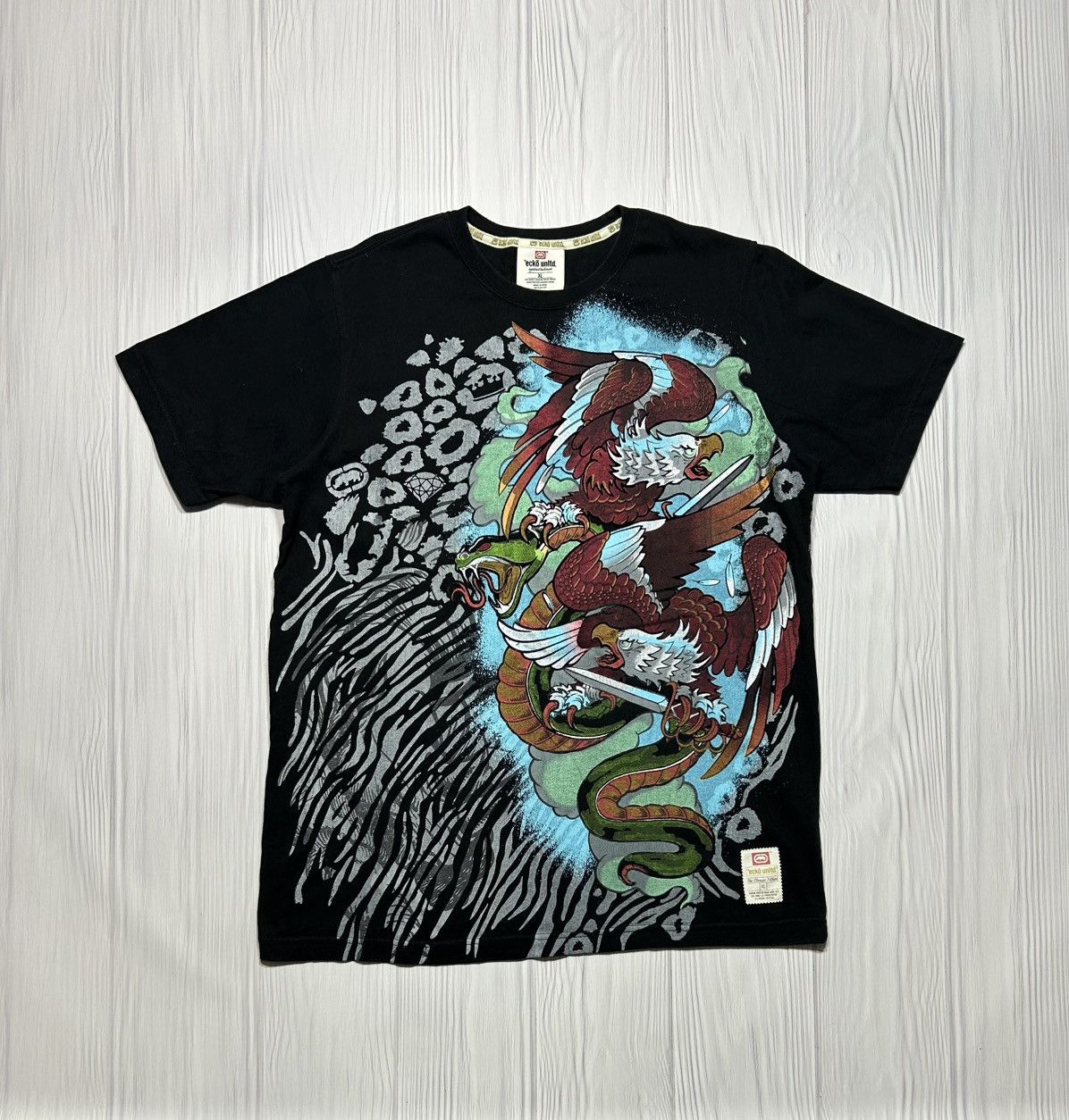 Ecko Unltd. × Vintage Vintage Ecko Unlimited Allprinted T-Shirt Crazy Size XL Size US XL / EU 56 / 4 - 1 Thumbnail
