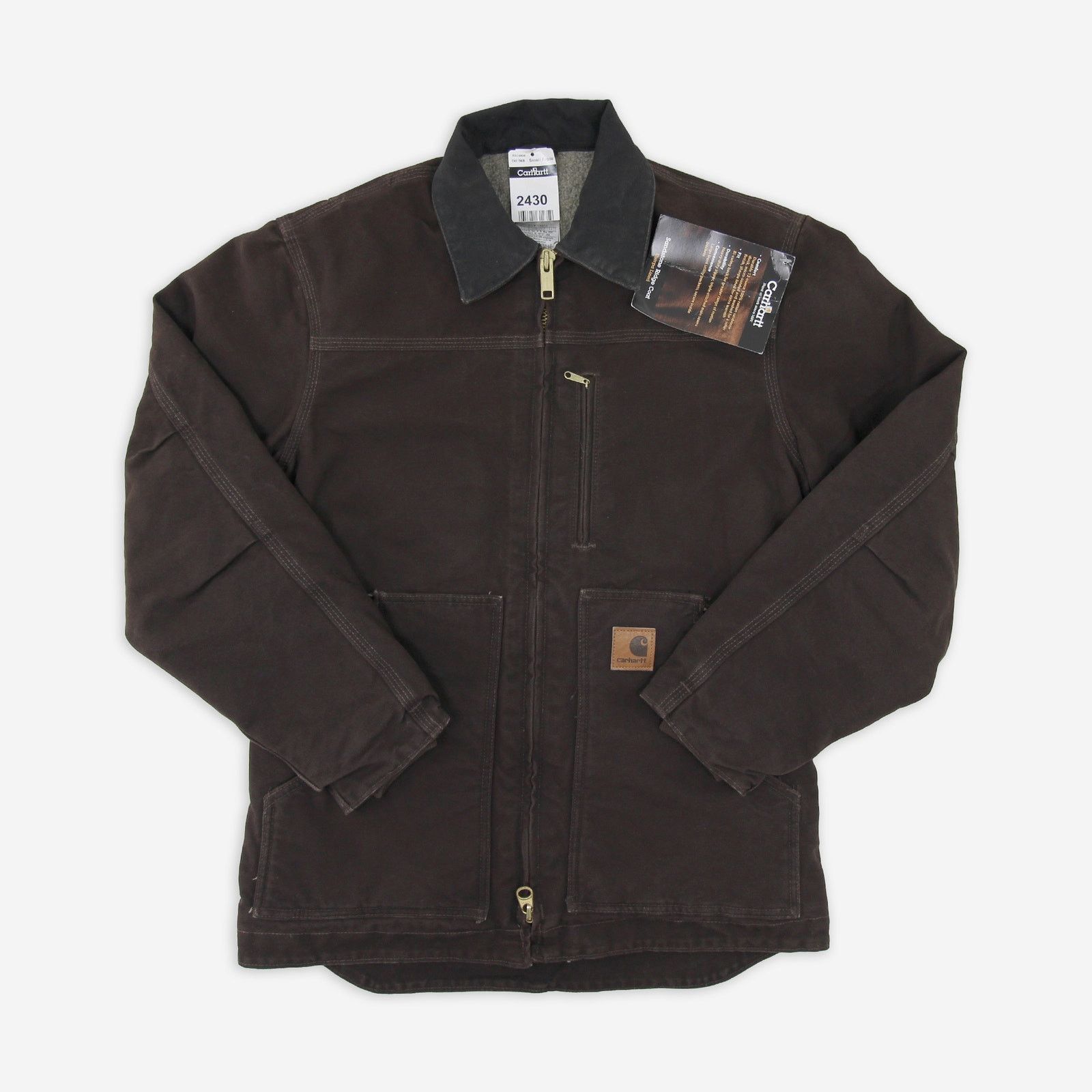 Image of Carhartt C61 Dkb Sherpa Lined Sandstone Ridge Coat NWT in Brown, Men's (Size Small)