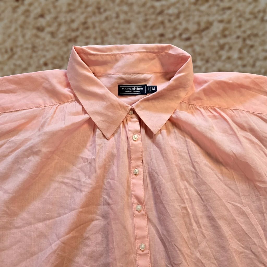Vineyard Vines Vineyard Vines Top Womens Size Medium Pink Popover 1/4 Button Oversized Capsule Size M / US 6-8 / IT 42-44 - 1 Thumbnail