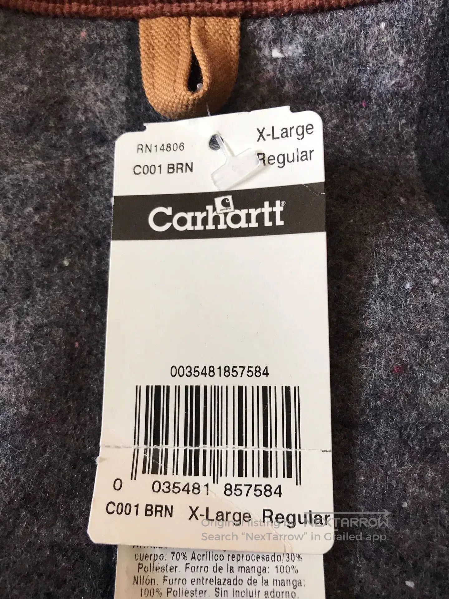 Carhartt Carhartt C001 Brown Canvas Work Jacket. Size US XL / EU 56 / 4 - 8 Thumbnail