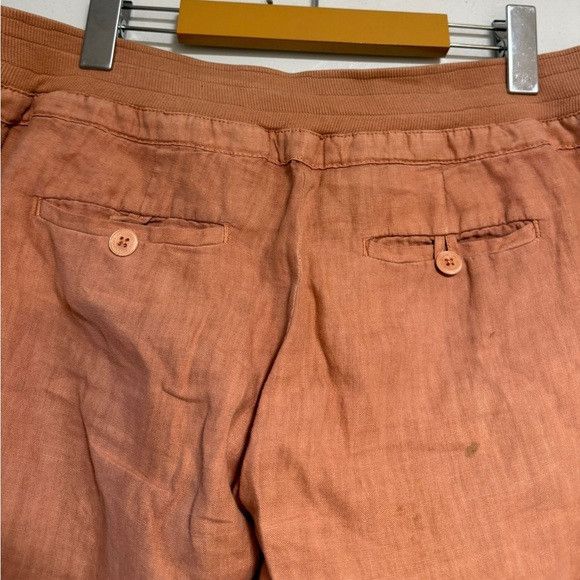 Guess GUESS Los Angeles Wide-Leg Linen Pants in Terracotta Size L Size 32" / US 10 / IT 46 - 4 Thumbnail