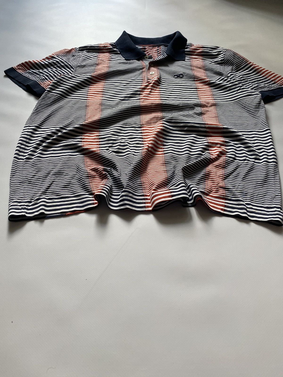 Salvatore Ferragamo Vintage Salvatore Ferragamo Luxury Striped Polo Shirt Size M Size US M / EU 48-50 / 2 - 5 Thumbnail