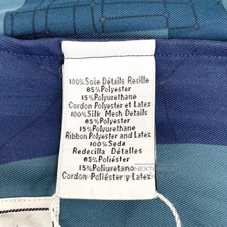 Hermes Hermes Dark Blue Geometric Pattern Patched Silk Hooded Zip Size M / US 6-8 / IT 42-44 - 6 Thumbnail