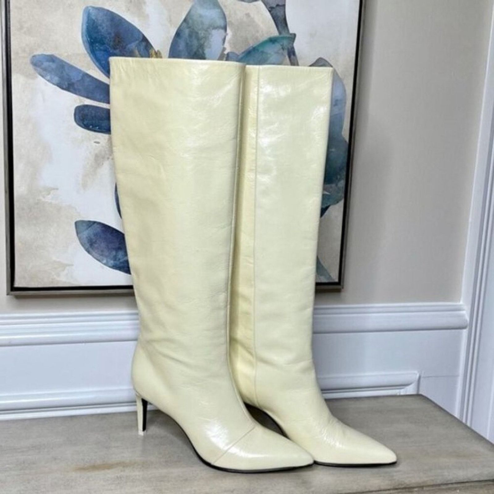 Rag & Bone Rag & Bone Beha Knee High Crinkled Leather Boots Size US 10 / IT 40 - 2 Thumbnail