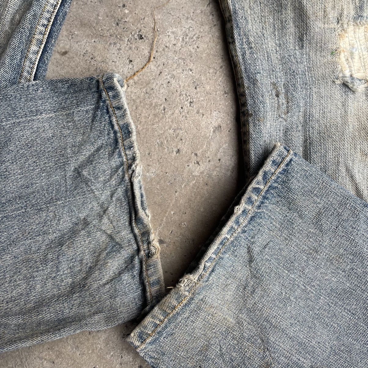 Vintage 🔥Joge Martin Patchworks Ripped Distress Dirty Denim Jeans Size US 36 / EU 52 - 7 Thumbnail