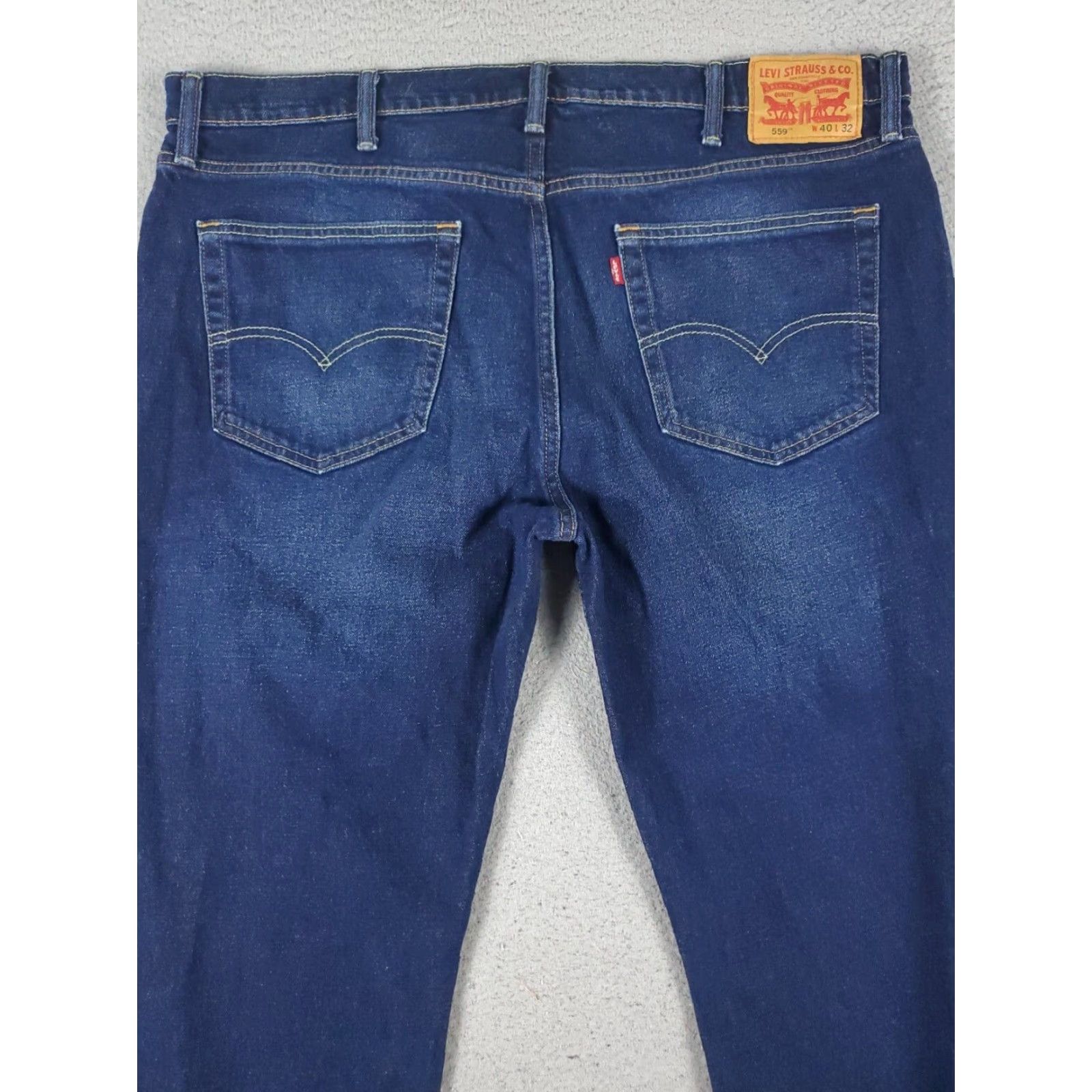 Levi's Levis 559 Mens Blue Relaxed Straight Leg Jeans Size 40x32 Cotton Size US 40 / EU 56 - 7 Thumbnail