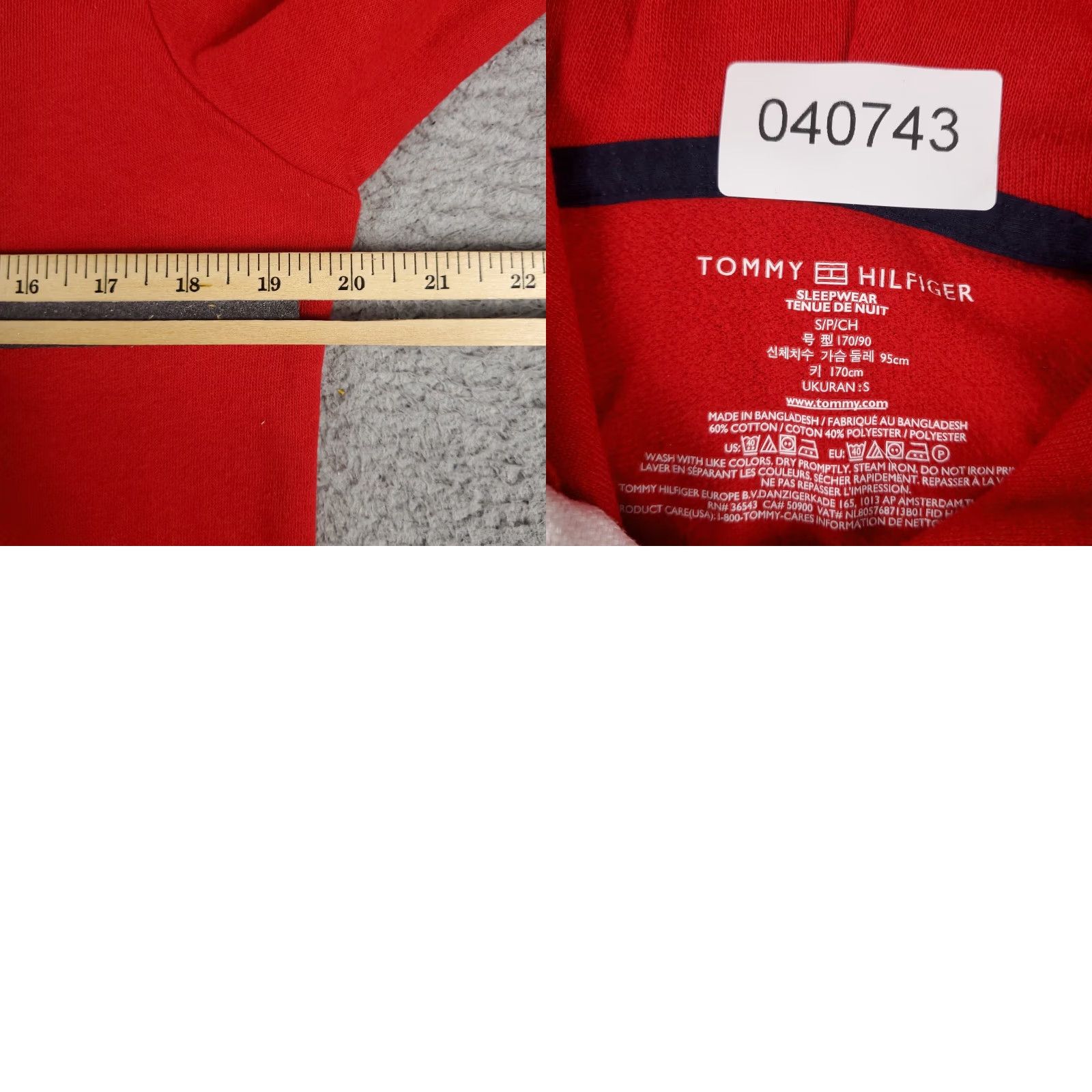 Tommy Hilfiger Tommy Hilfiger Hoodie Mens Small Red Casual Pullover Zip Sweatshirt Size US S / EU 44-46 / 1 - 8 Thumbnail