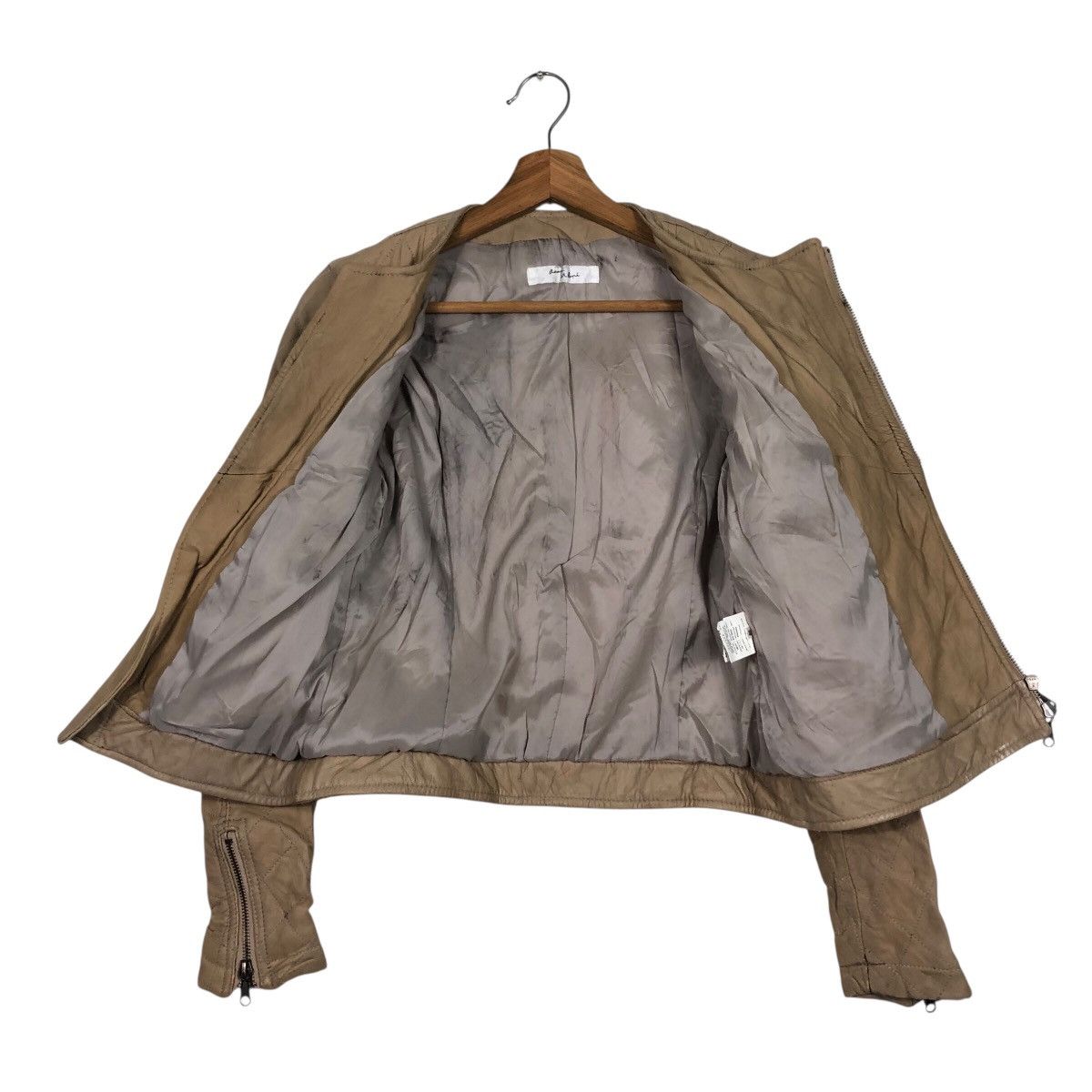 ADAM ET ROPE 📌Cropped Biker Leather Jacket Adam Et Rope Issey Miyake Size US M / EU 48-50 / 2 - 13 Thumbnail