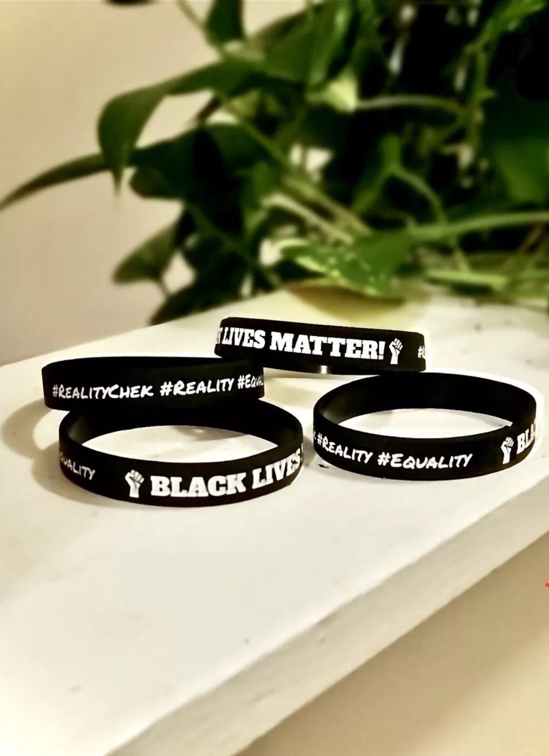 Designer Black Lives Matter Silicone Bracelet Wrist Band Size ONE SIZE - 1 Thumbnail