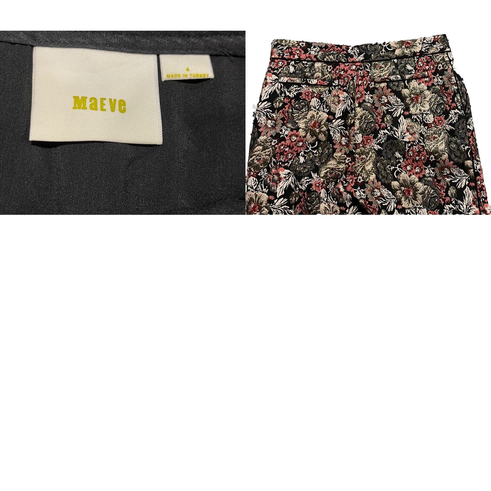 Vintage Anthropologie Maeve Jacquard Metallic Floral Slim Pants Trousers Size 4 Size 27" / US 4 / IT 40 - 8 Thumbnail