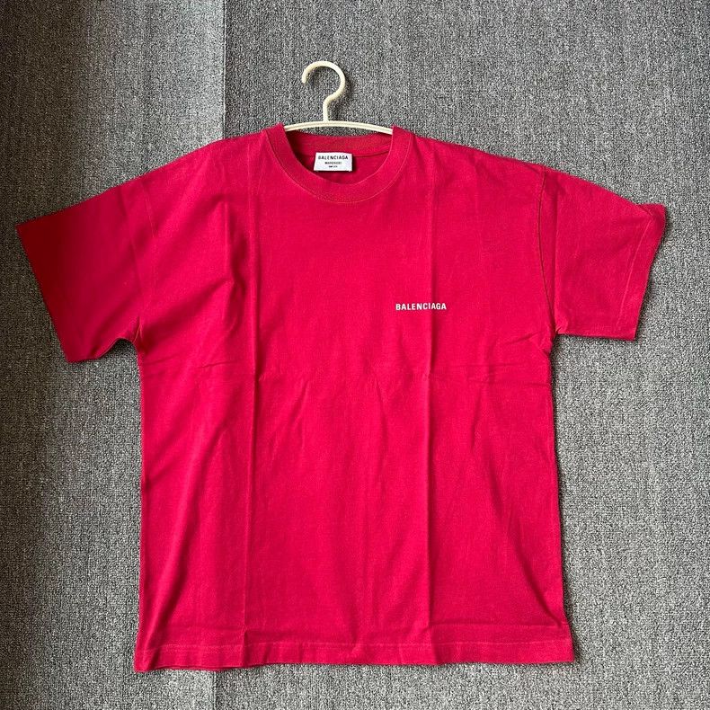 Balenciaga Balenciaga Red Logo Short Sleeve Size US L / EU 52-54 / 3 - 1 Thumbnail