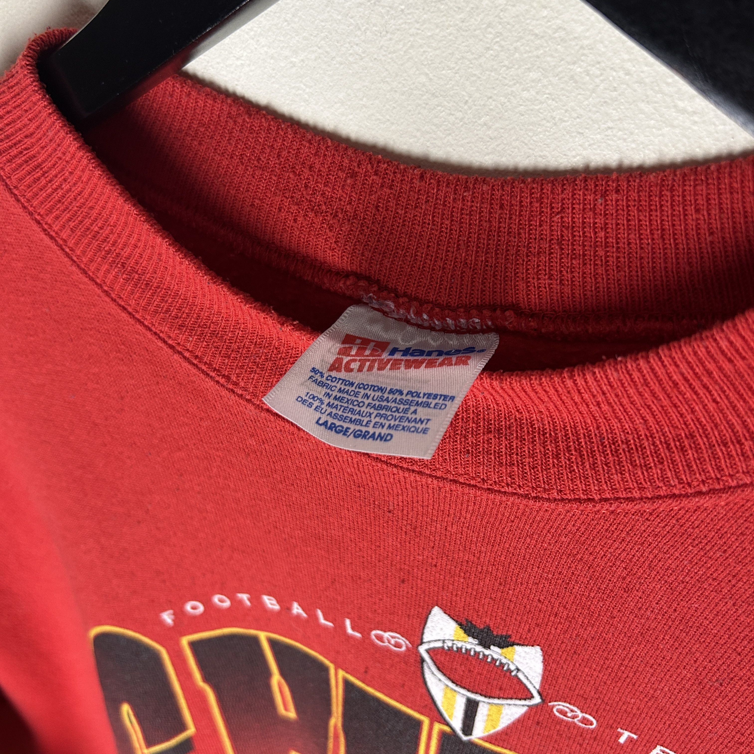 Hanes Vintage Kansas City Chiefs NFL Sweatshirt Crewneck Size US L / EU 52-54 / 3 - 3 Thumbnail