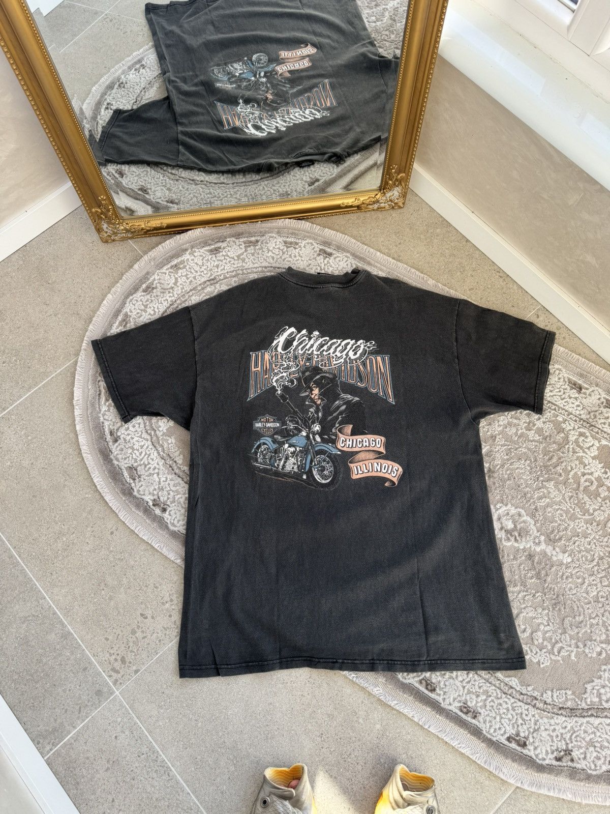 Harley Davidson 1990’s HARLEY DAVIDSON Biker T Shirt Made In USA🇺🇸 Size US XXL / EU 58 / 5 - 7 Thumbnail