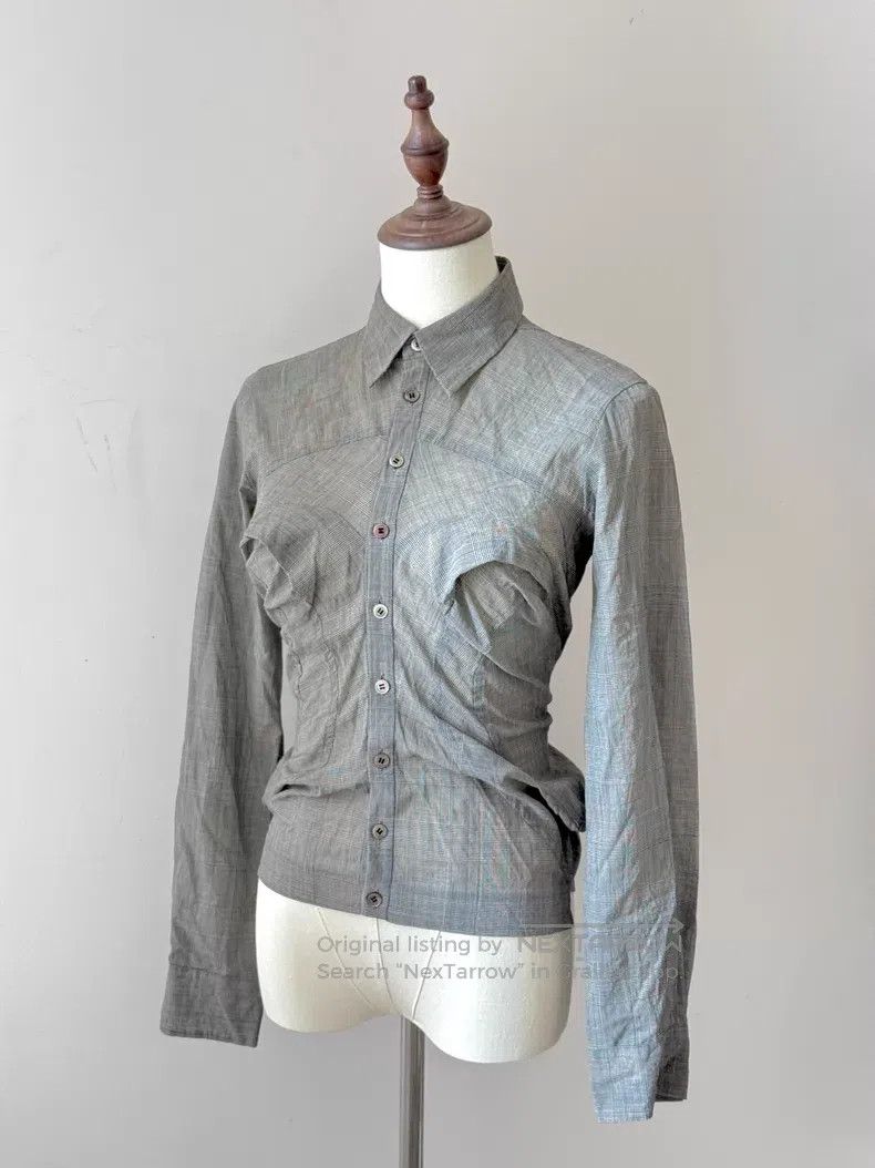 Junya Watanabe JUNYA WATANABE 3D Cut Wool Long Sleeve Shirt Size M / US 6-8 / IT 42-44 - 2 Thumbnail