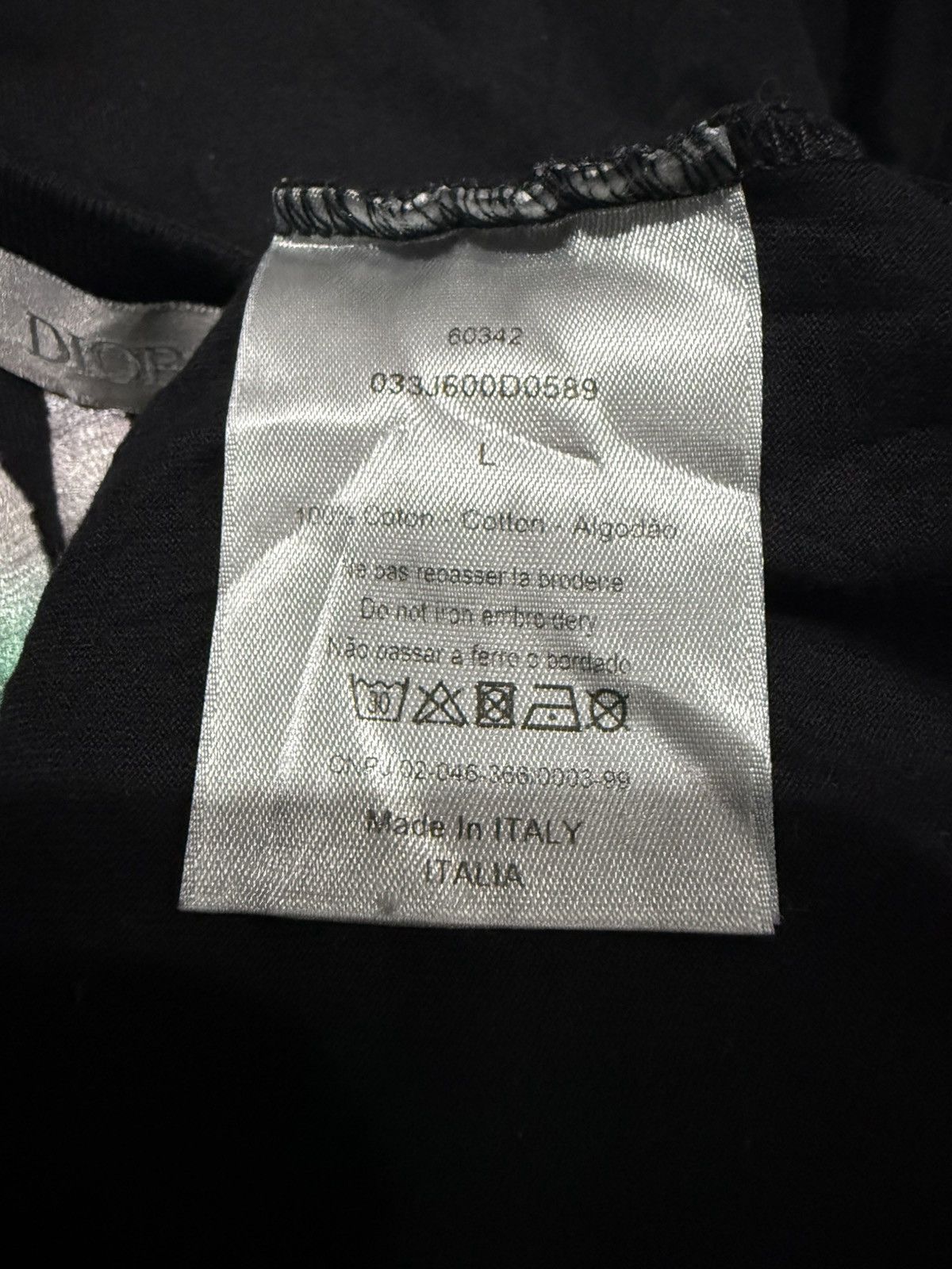 Dior DIOR EMBROIDERED SPELL OUT T SHIRT Size L / US 10 / IT 46 - 6 Thumbnail