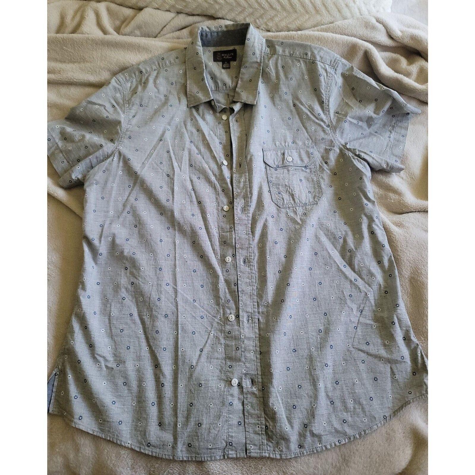 Wallin & Bros Wallin Brothers Button Down Mens XL Short Sleeve Shirt Size US XL / EU 56 / 4 - 1 Thumbnail
