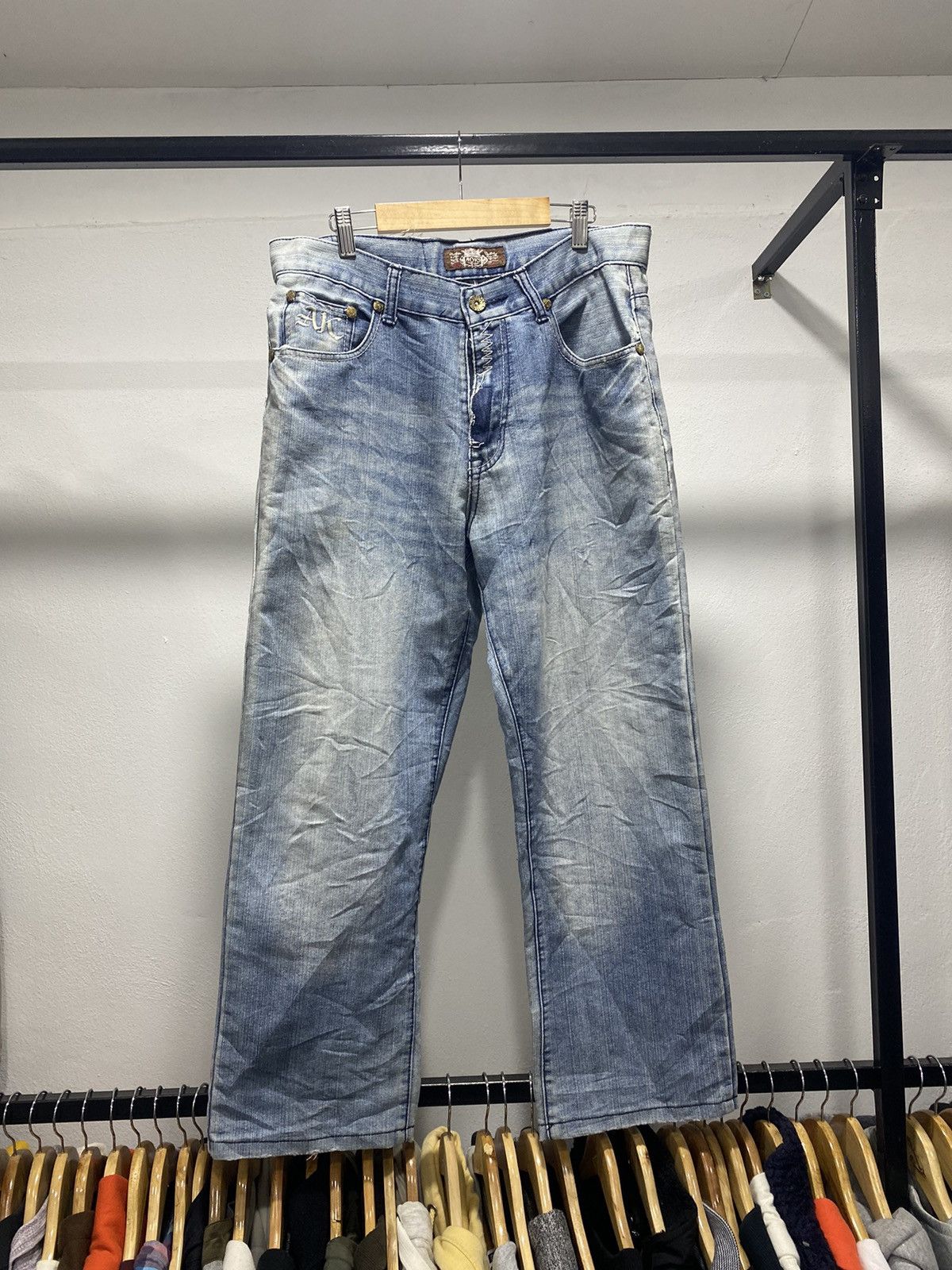 Hysteric Glamour × Japanese Brand × Le Grande Bleu (L.G.B.) ❌FINAL DROP❌ AK Embroidery Jeans Punk Designer Dragon Lgb Size US 34 / EU 50 - 10 Thumbnail