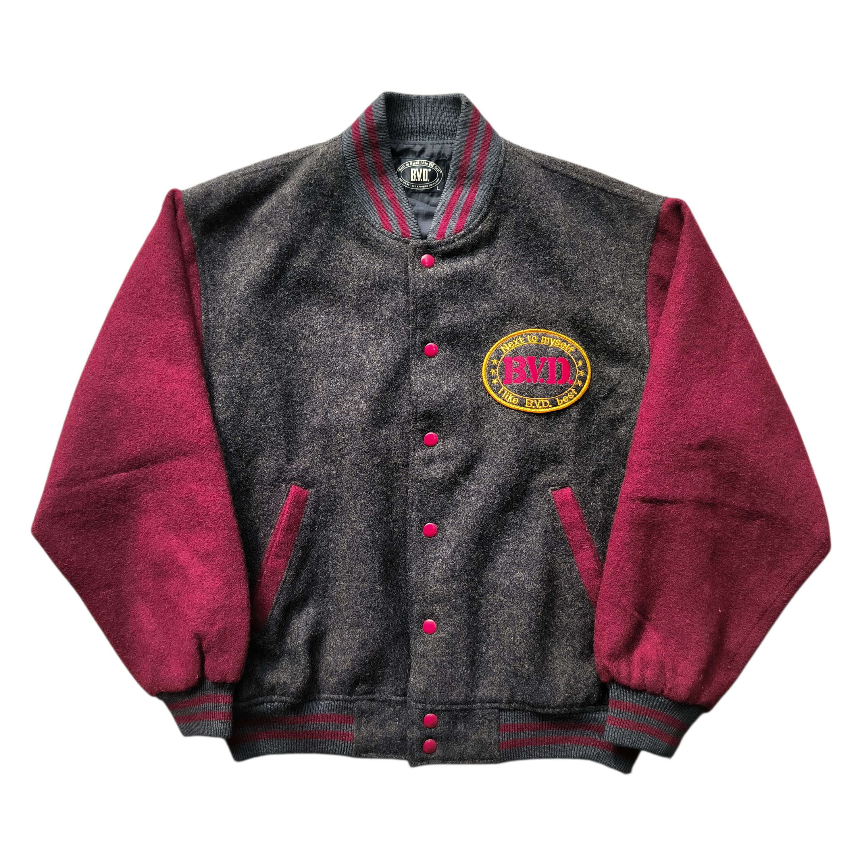 Vintage Vintage BVD Varsity Wool Jacket Size US L / EU 52-54 / 3 - 1 Thumbnail
