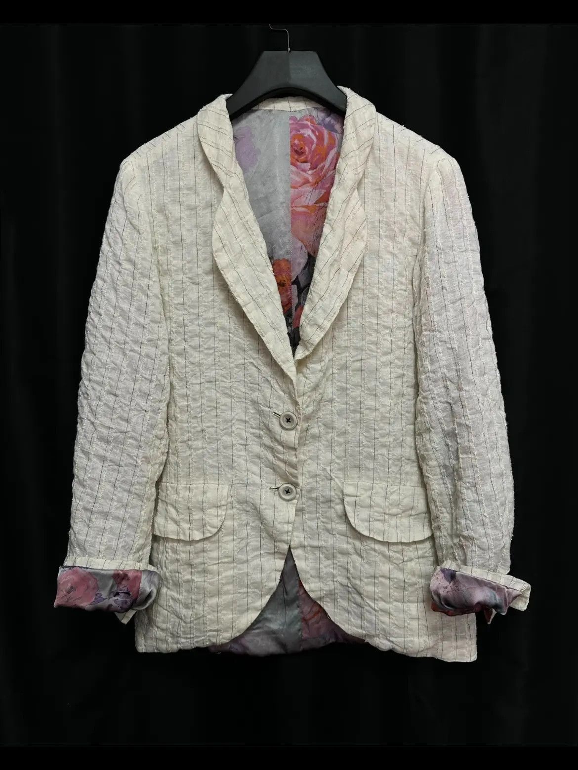 Geoffrey B. Small Geoffrey B. Small Geoffrey B.Small Linen & Silk Stripe Bla Size US M / EU 48-50 / 2 - 1 Thumbnail