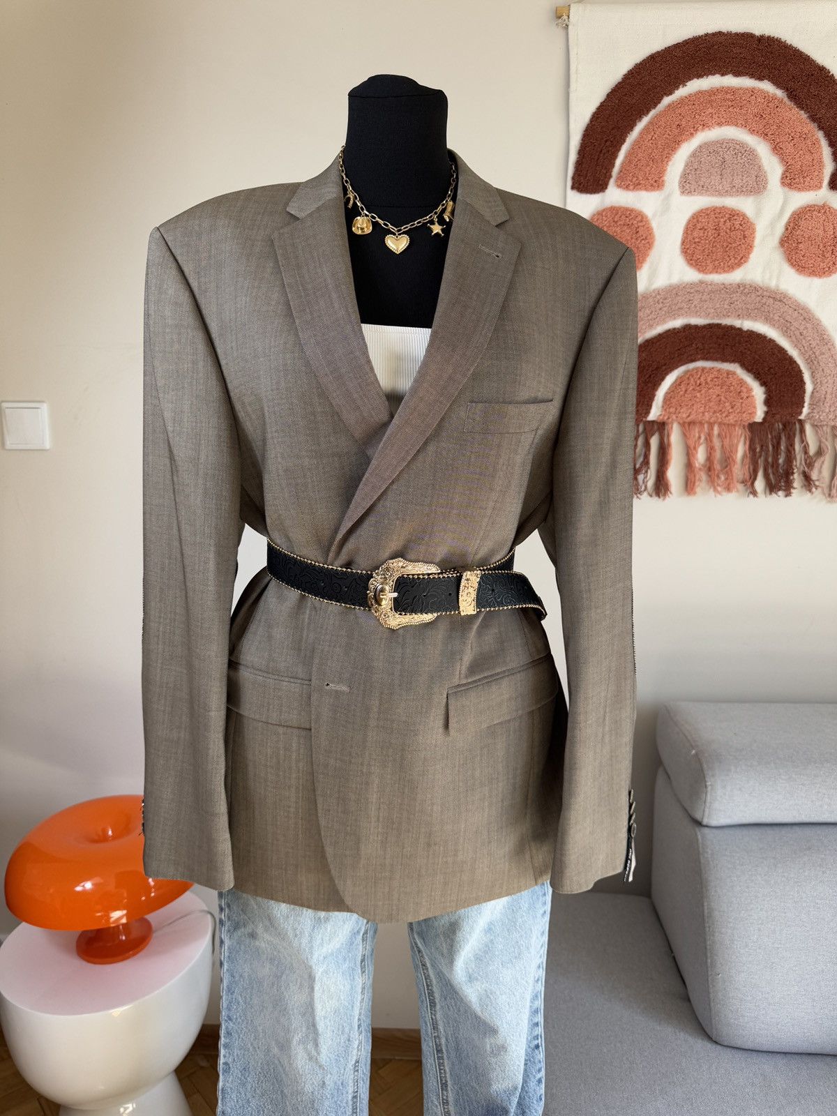 Other Roy Robson Pure Wool Blazer Modern Fit Elbow Patch Detail Size 40R - 10 Thumbnail