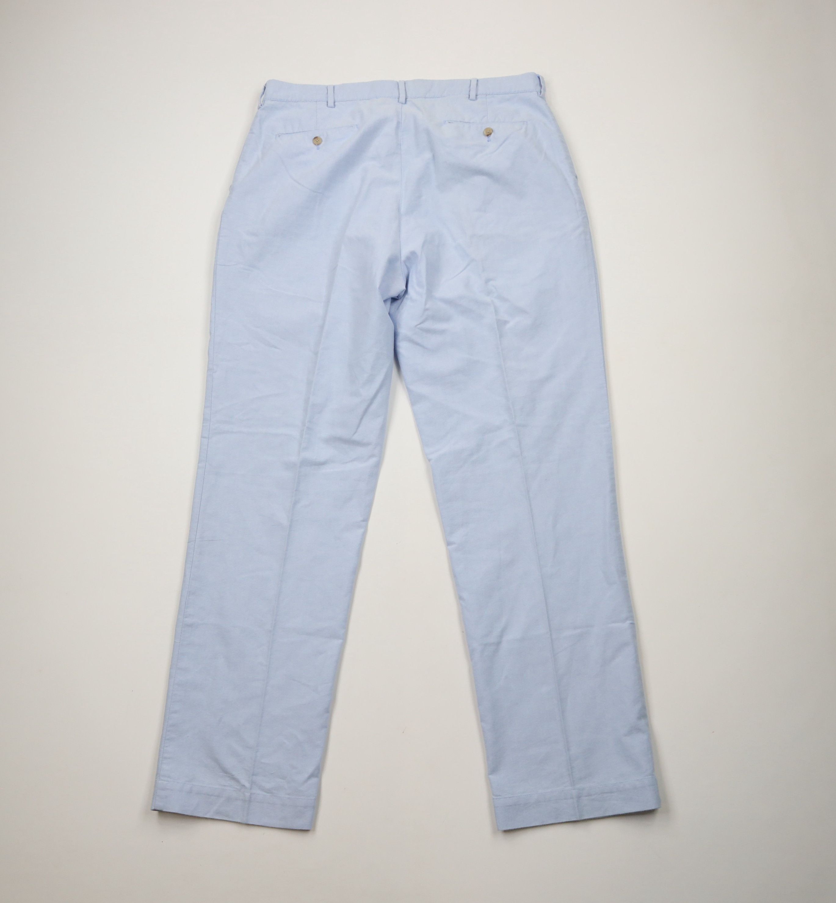 Ralph Lauren × Vintage Vintage 90s Ralph Lauren Oxford Chino Pants Blue Cotton Size US 36 / EU 52 - 9 Thumbnail