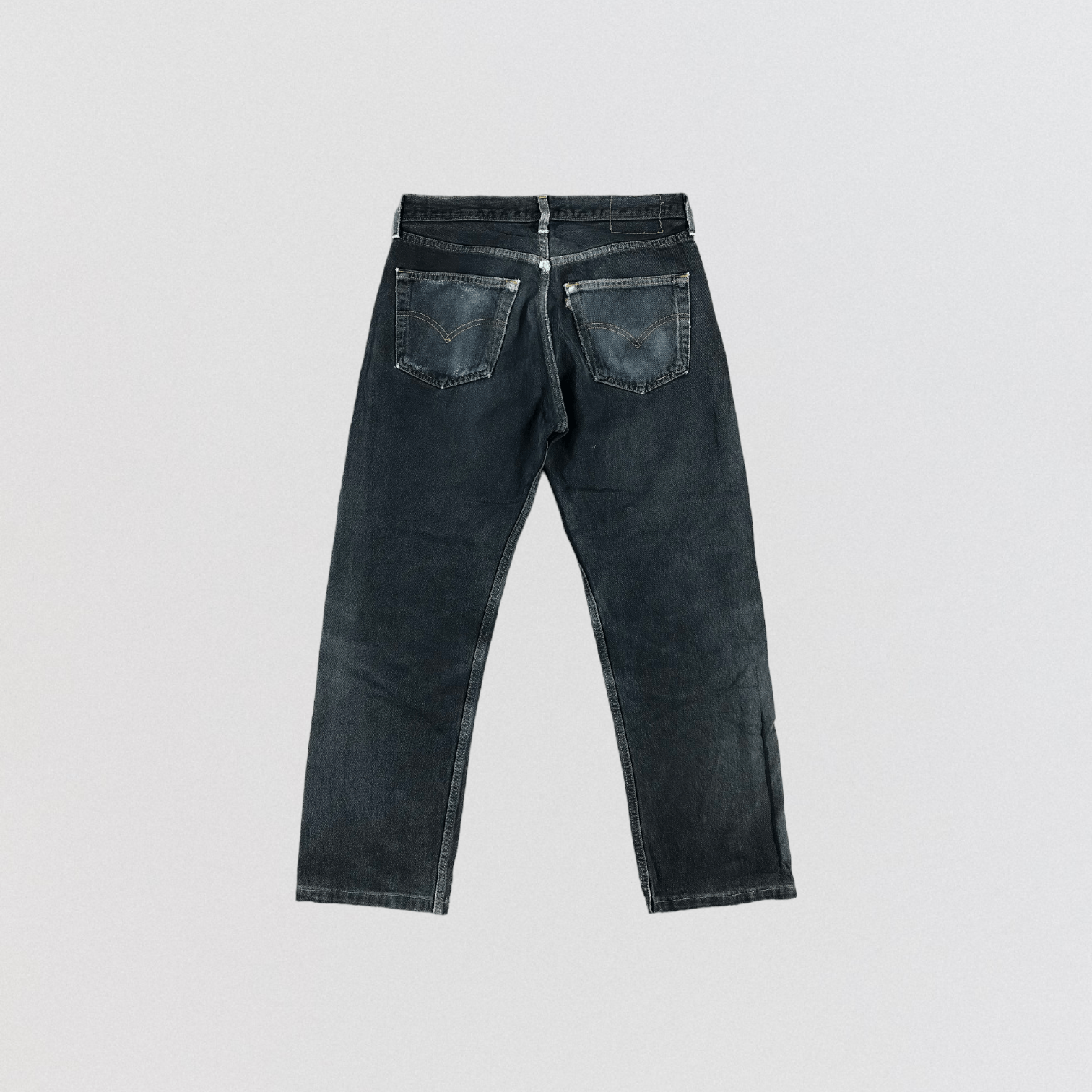 Levi's 90s Vintage Faded Black Levis 501 Jeans-JM3049 Size US 30 / EU 46 - 2 Thumbnail