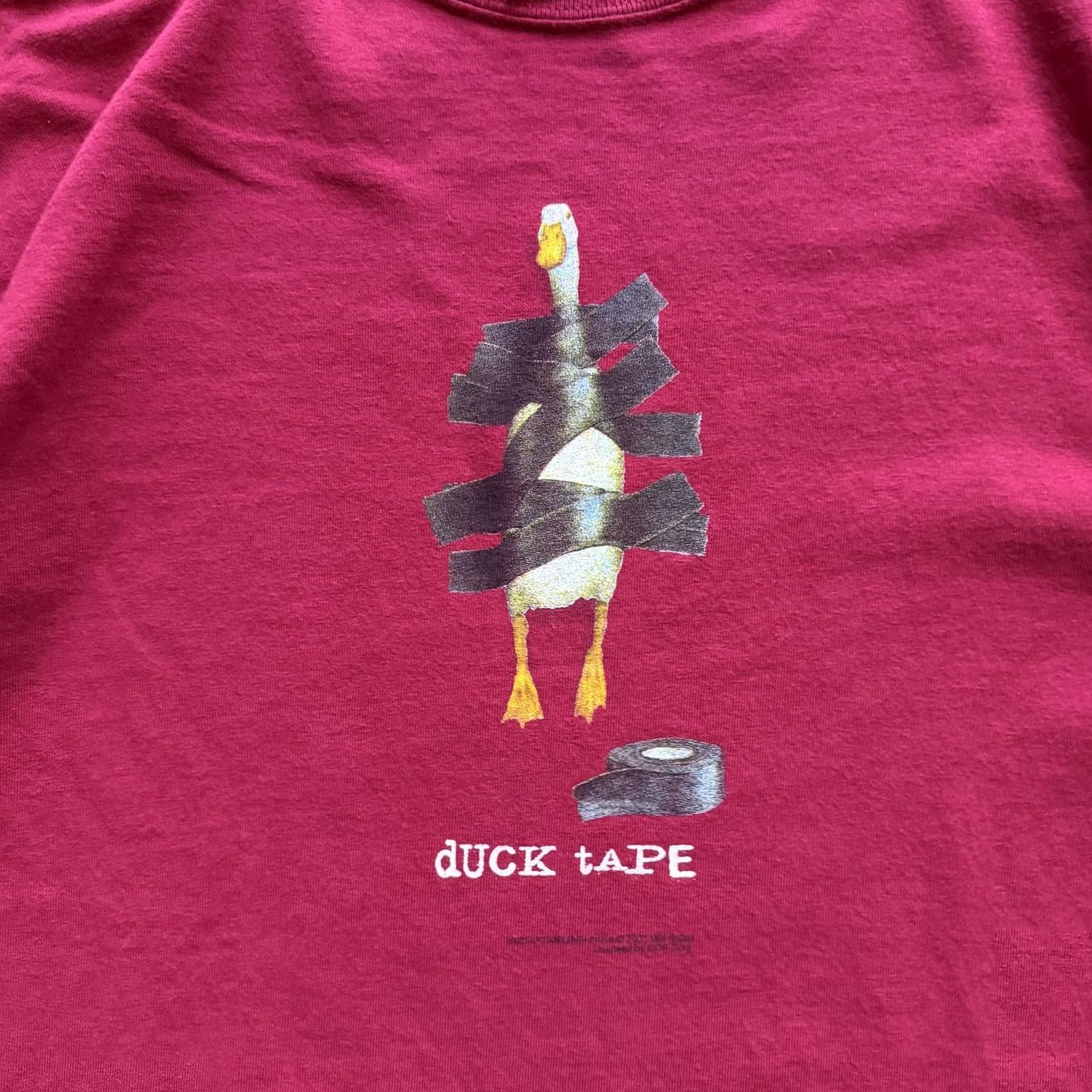 Gildan Y2K Art Tee Funny Duck Tape Shirt Medium Red Mens T-Shirt Graphic Print Crew Neck Short Sleeve Jersey Cotton Vintage: No Size US M / EU 48-50 / 2 - 4 Thumbnail