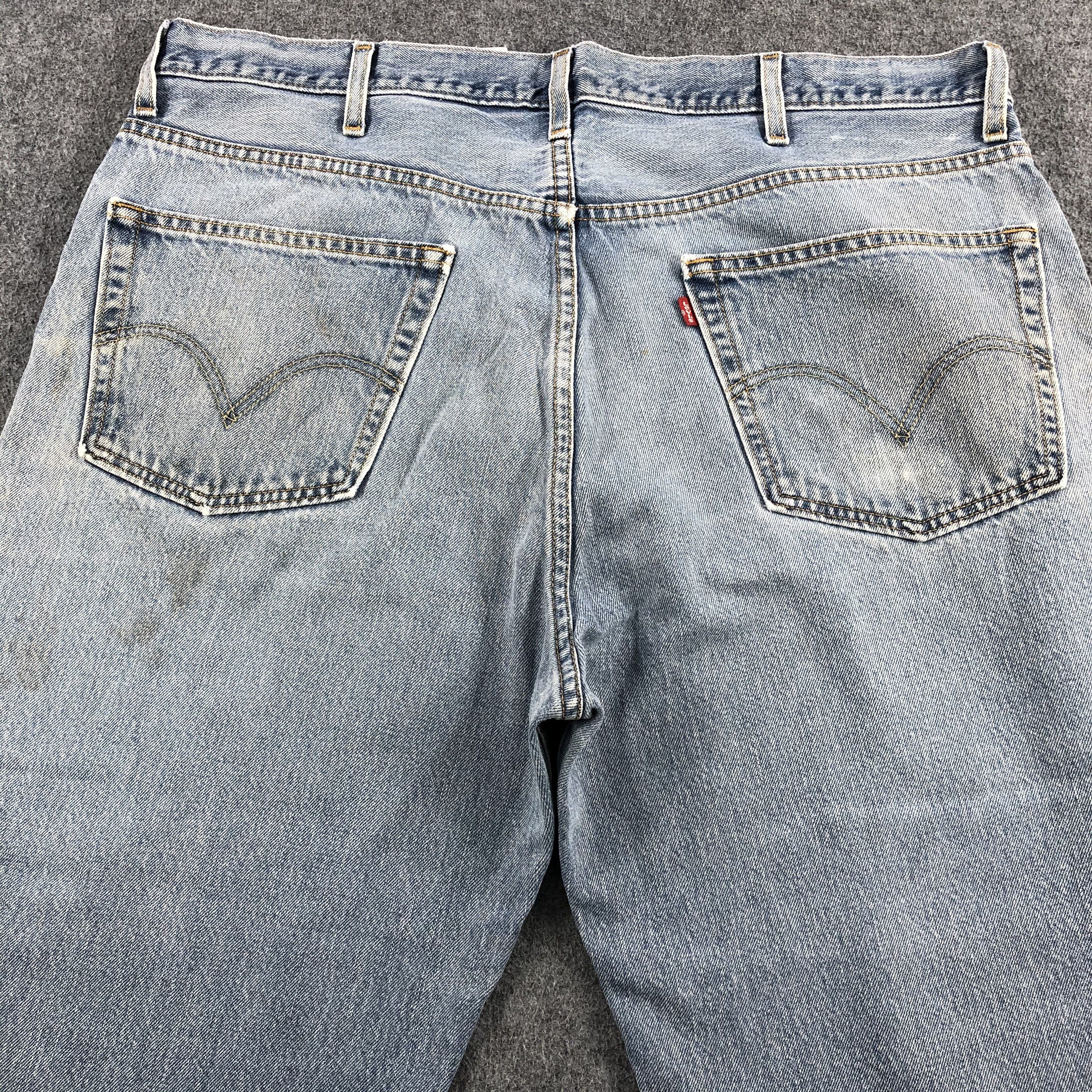 Levi's Vintage 90s Light Wash Levis 550 Jeans-J1709 Size US 41 - 4 Thumbnail