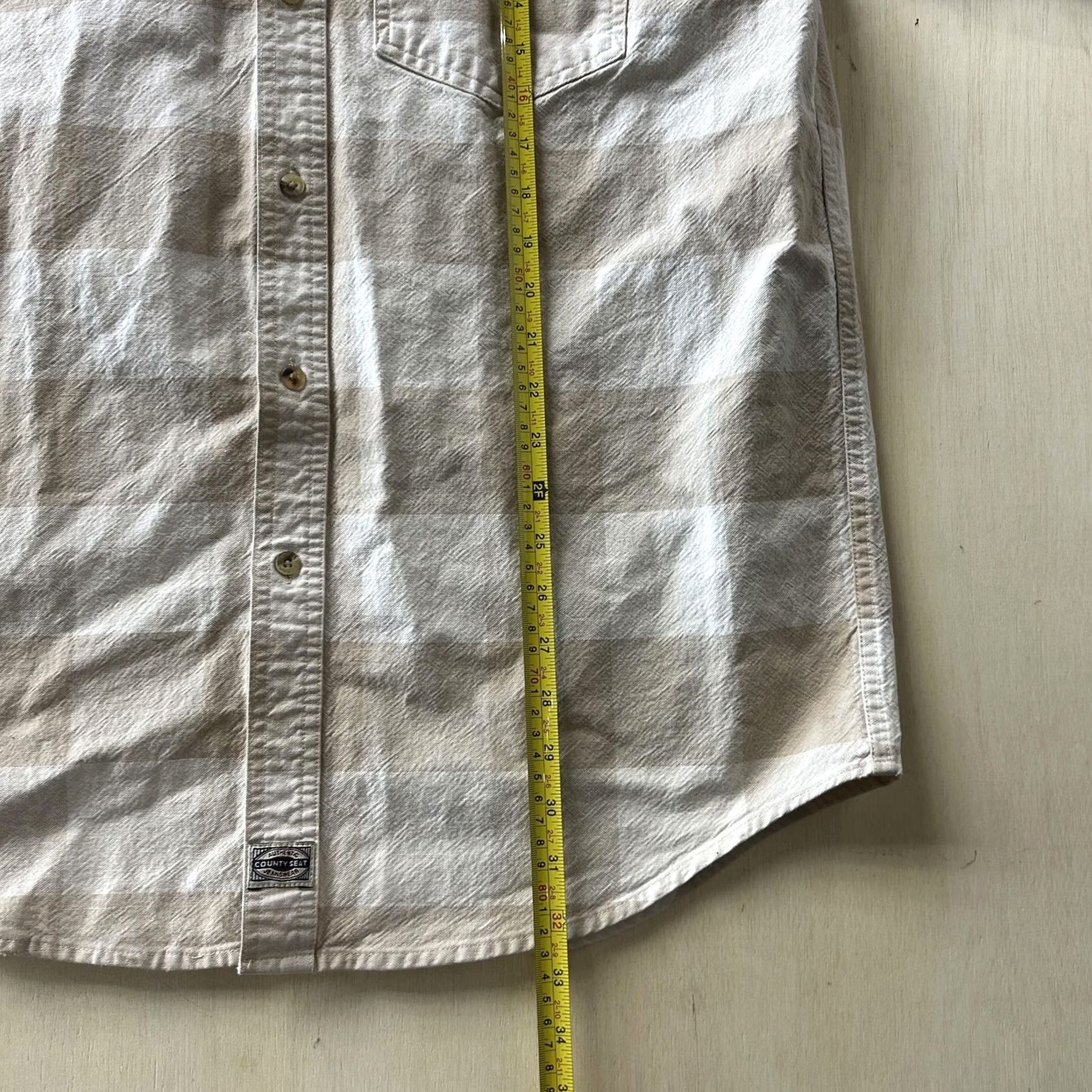Vintage VINTAGE County Seat Shirt Mens Large Beige Plaid Long Sleeve Button Up Workwear Size US L / EU 52-54 / 3 - 3 Thumbnail