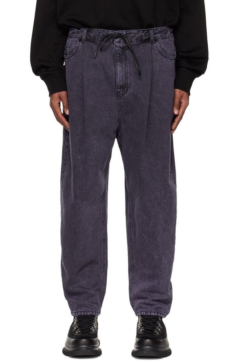 Juun.J Purple Drawstring Jeans Size US 34 / EU 50 - 1 Thumbnail