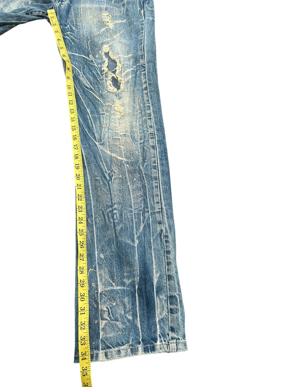 Kapital × Undercover × Vintage Japanese Nylaus Distressed Punk Bondage Denim Jeans Size US 33 - 16 Thumbnail