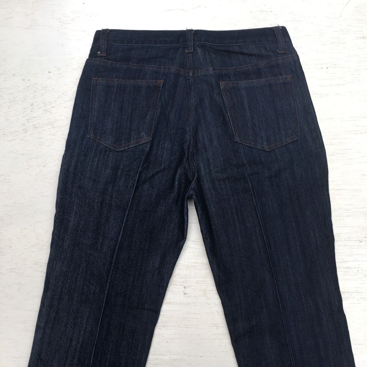 Japanese Brand BACK NUMBER FLARE MINI BOOTCUT JEANS RELEASE HEM WOMEN Size 29" - 14 Thumbnail