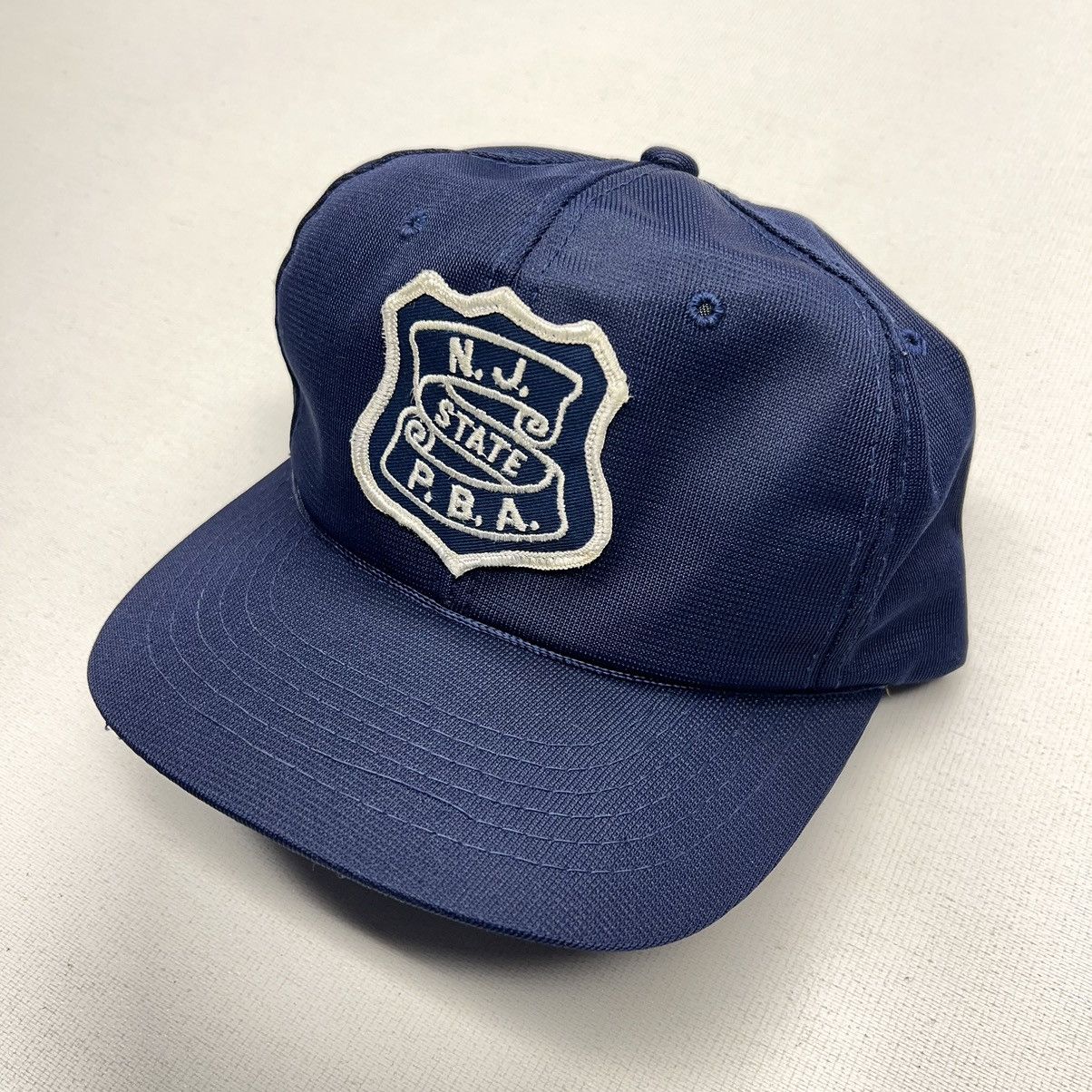 Vintage NJ State PBA Hat Blue New Jersey Trucker Snap Back Logo Cap Size ONE SIZE - 1 Thumbnail
