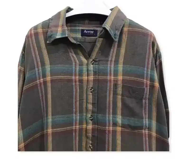 Arrow Arrow Plaid Tartan Flannel Shirt Size US XL / EU 56 / 4 - 1 Thumbnail