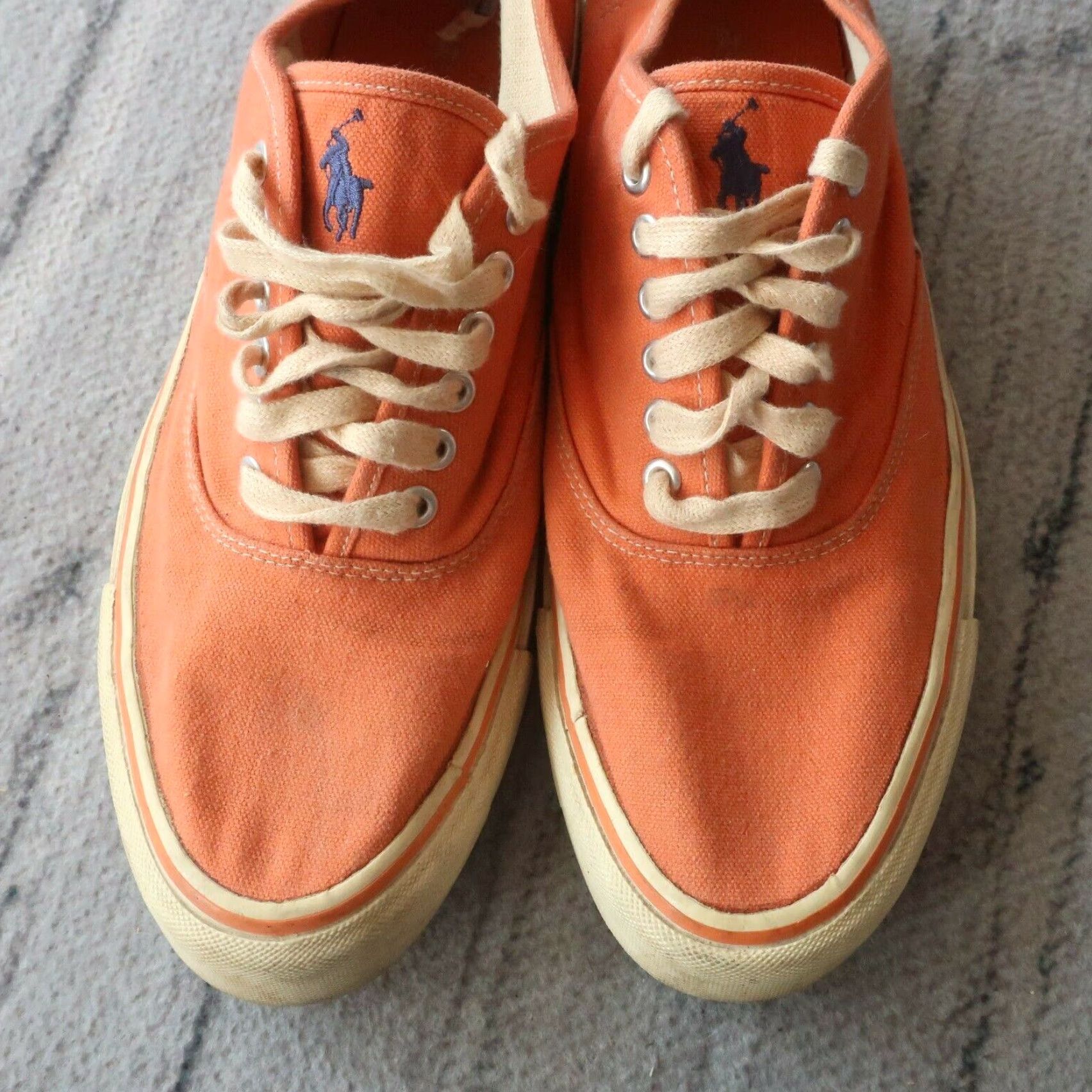 Polo Ralph Lauren Vintage Polo Ralph Lauren Shoes Men 10.5 Polo Ralph Lauren Shoes Salmon Pony Logo 90s Mens Shoes Size US L / EU 52-54 / 3 - 2 Thumbnail