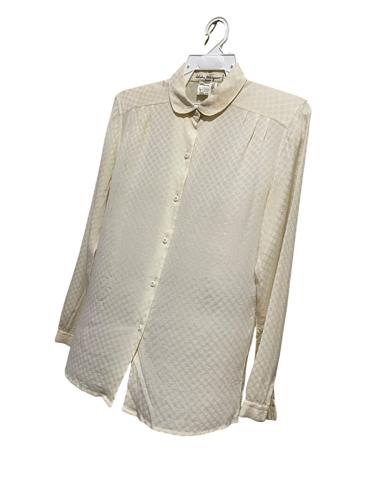 Salvatore Ferragamo VTG Salvatore Ferragamo Firenze 100% Silk Shirts Size M / US 6-8 / IT 42-44 - 5 Thumbnail