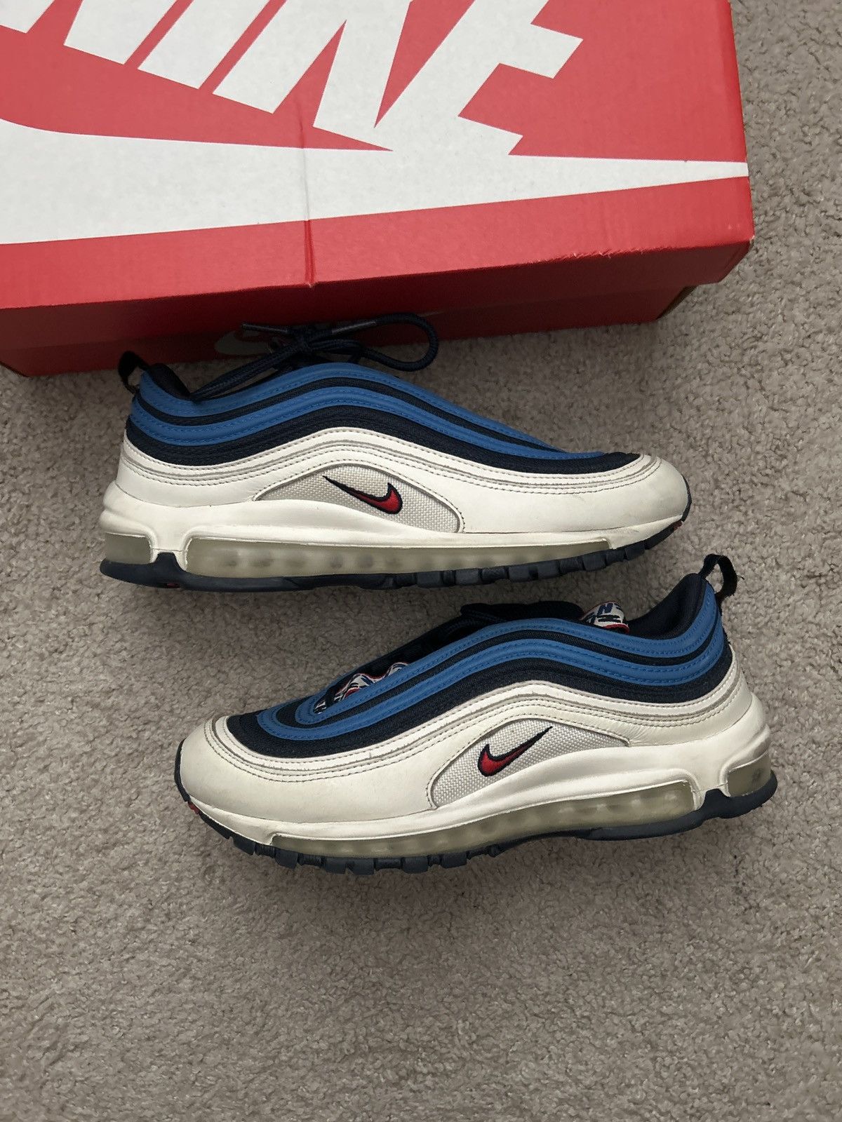 Nike Nike Air Max 97 Pull Tab Obsidian White Size US 8 / EU 41 - 1 Thumbnail