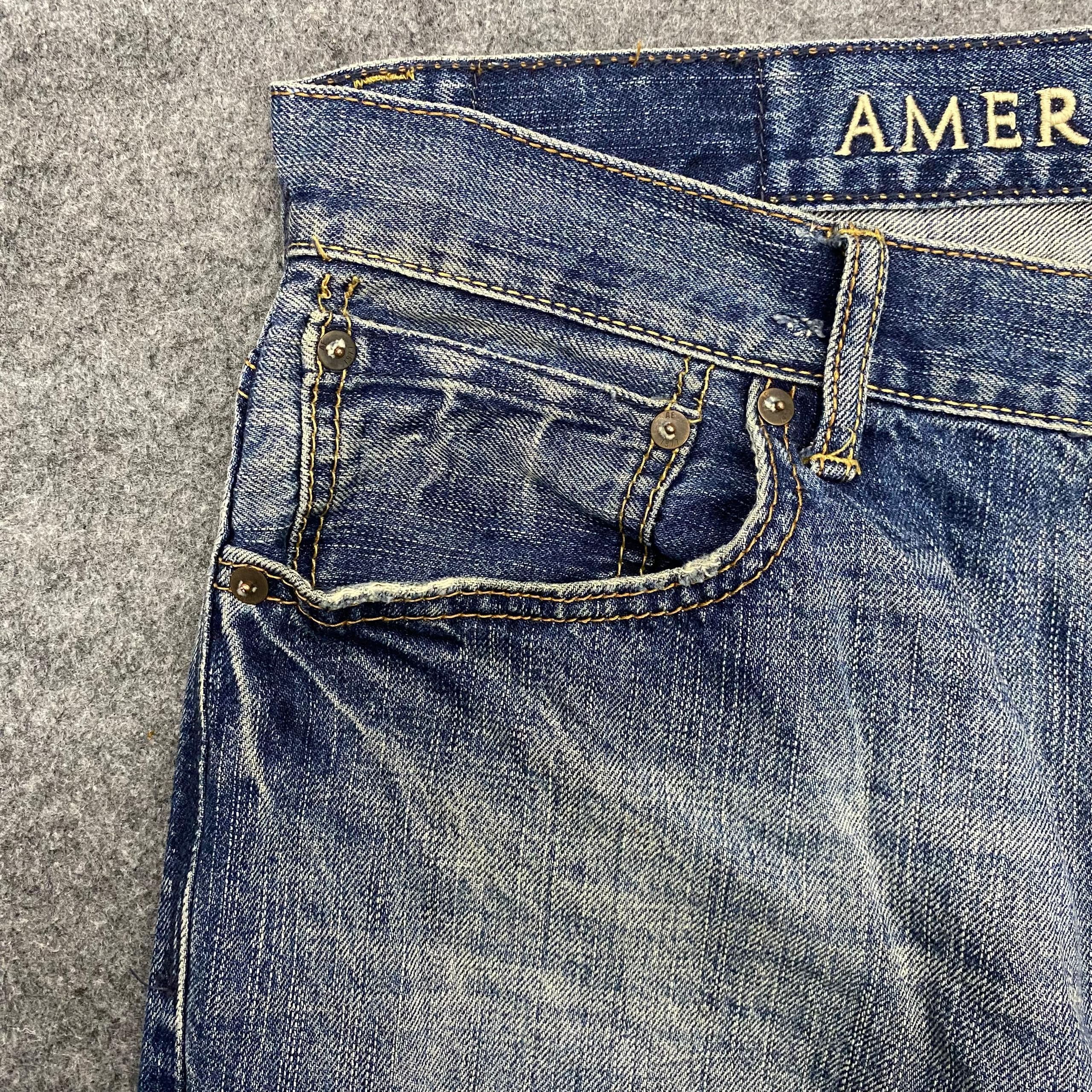 American Eagle Outfitters 💥Vintage American Eagle Qutfitters Distressed Denim Size US 36 / EU 52 - 9 Thumbnail
