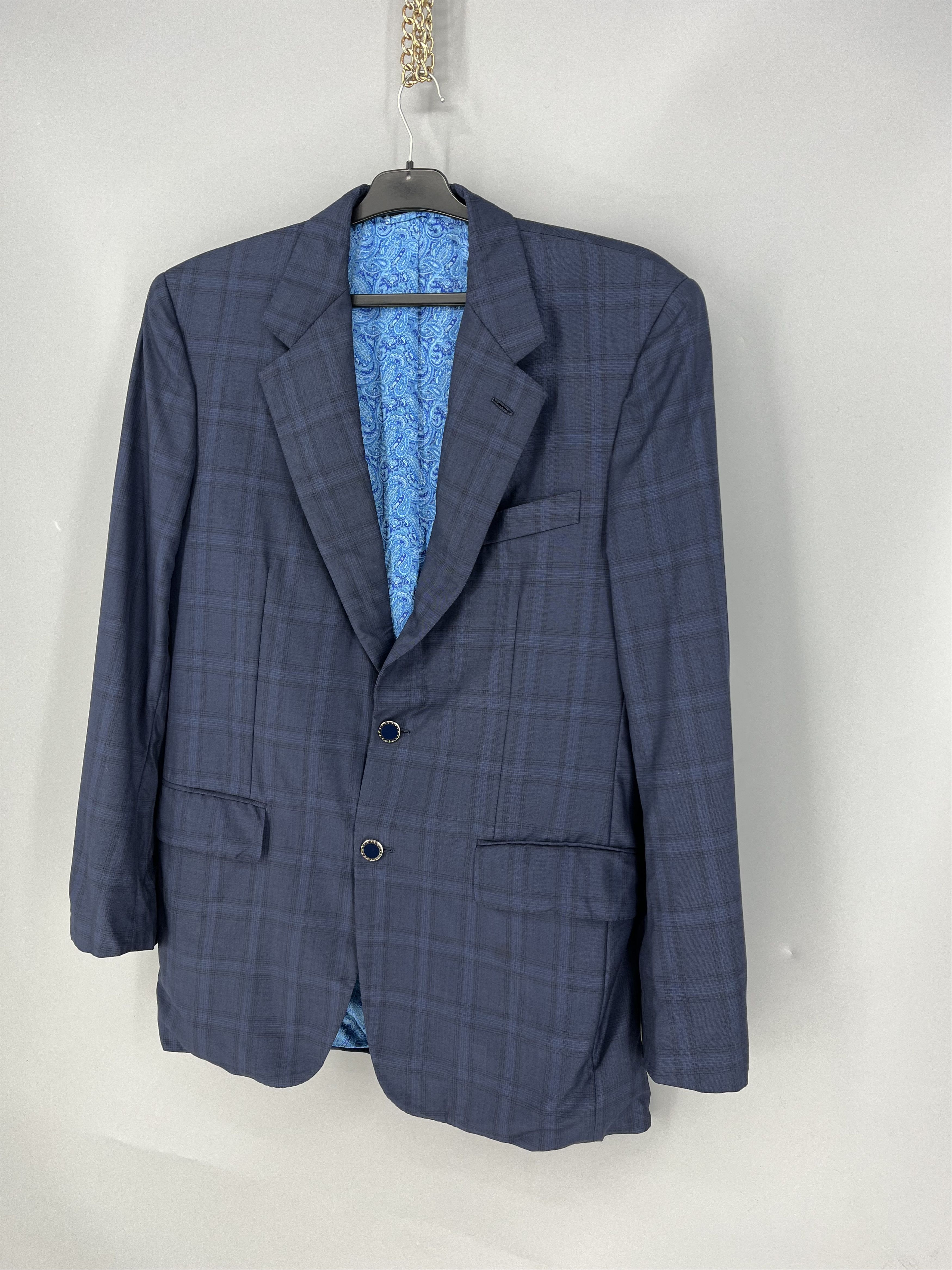 Stefano Ricci Stefano Ricci Two Button Eagle Logo Blazer Super 150 Wool Size 50R - 3 Thumbnail