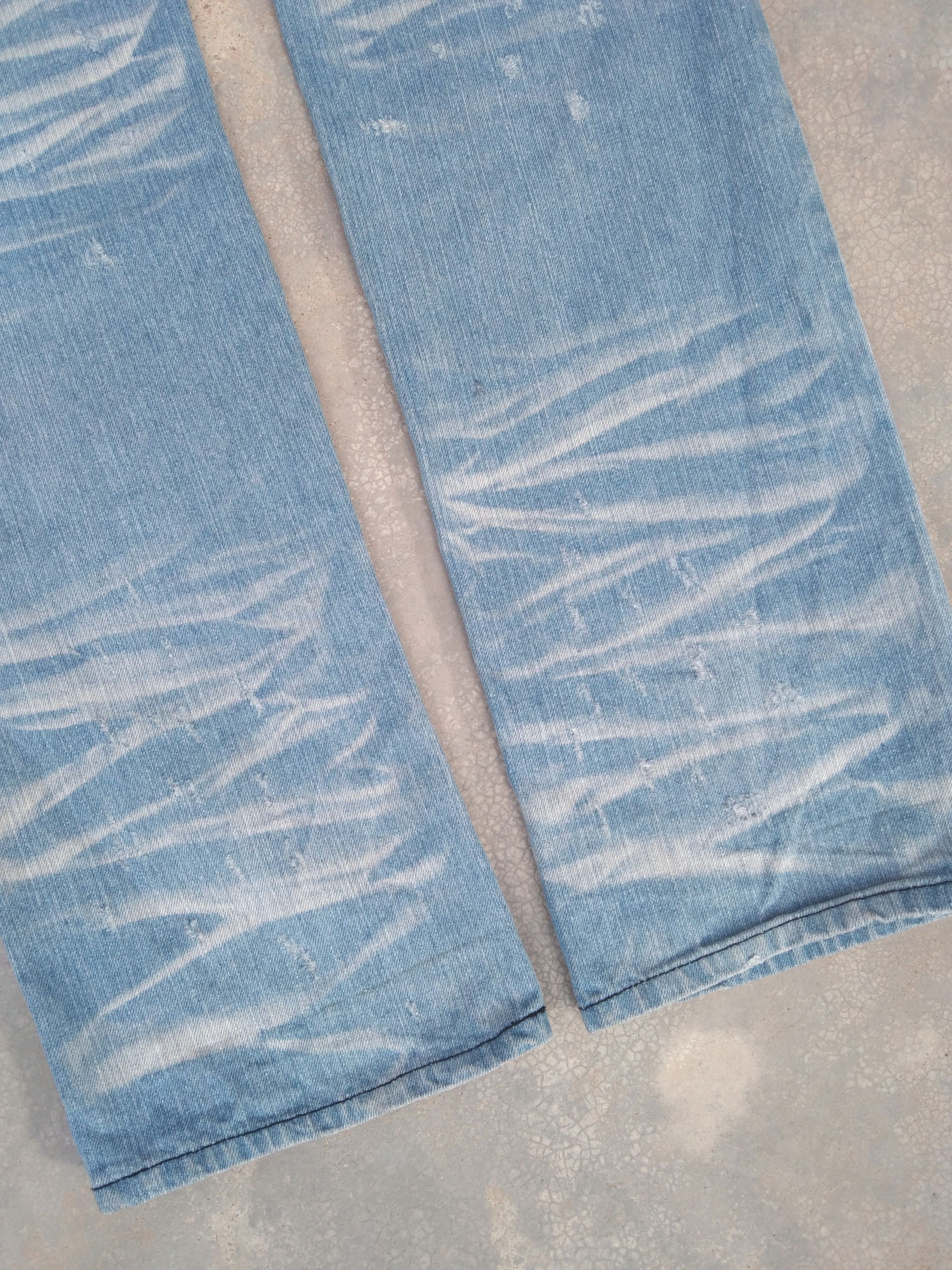 Crazy Y2k Banana Seven Whisker Straight Leg Jeans 32x33