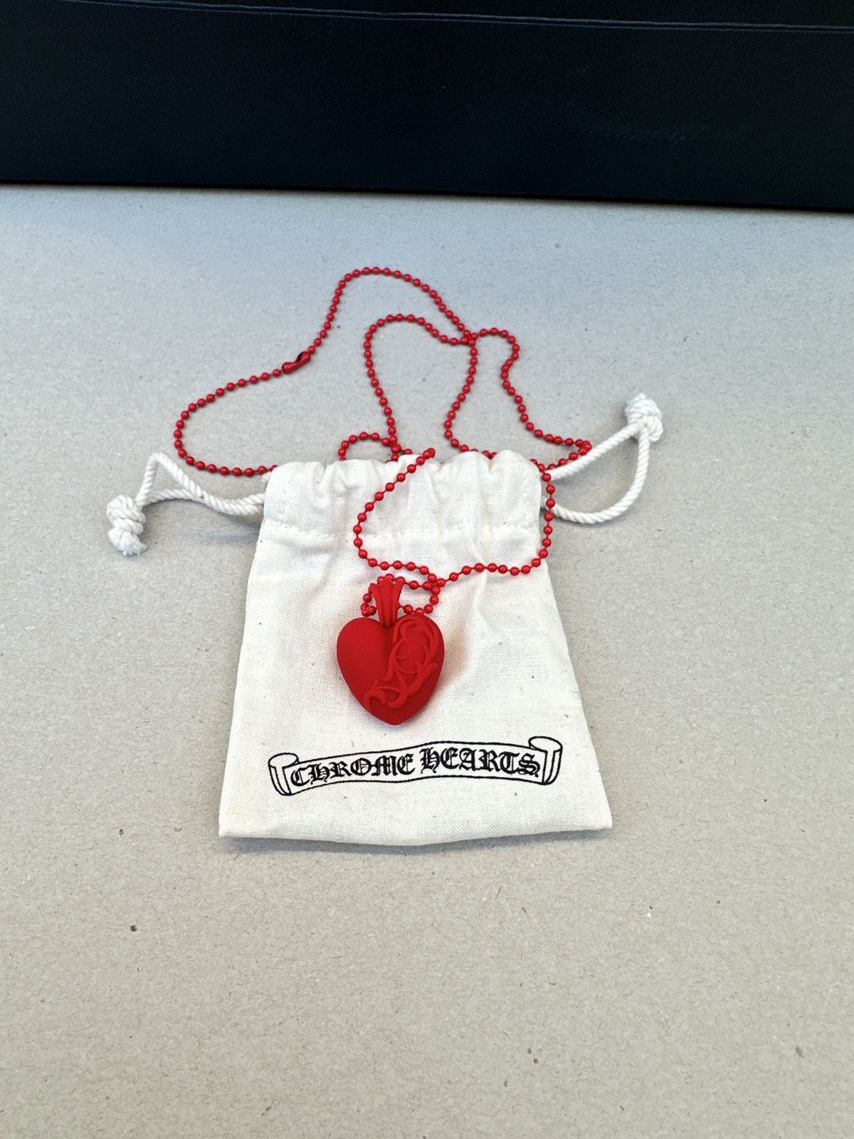 ◆入手困難◆CHROME Red Pendant CH HEARTS◆Silichrome Heart