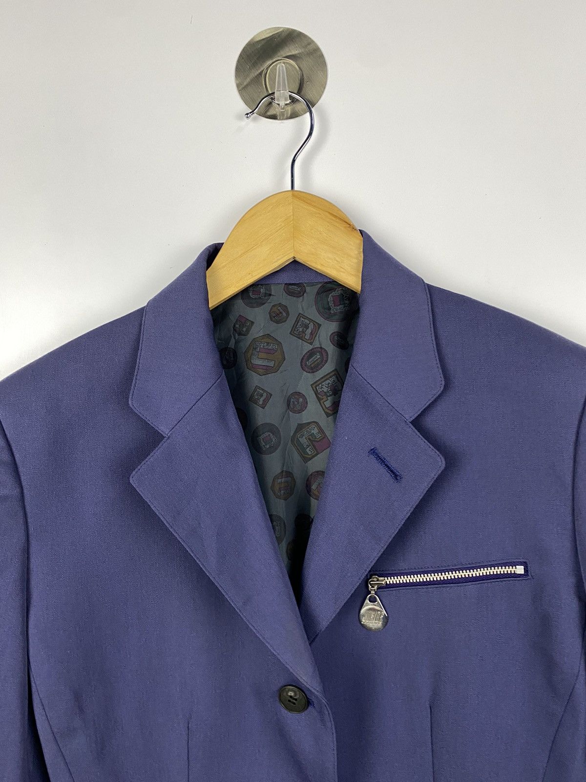 Jean Paul Gaultier ✅️Vintage Junior Gaultier Blazer Jacket Purple Size M / US 6-8 / IT 42-44 - 7 Thumbnail