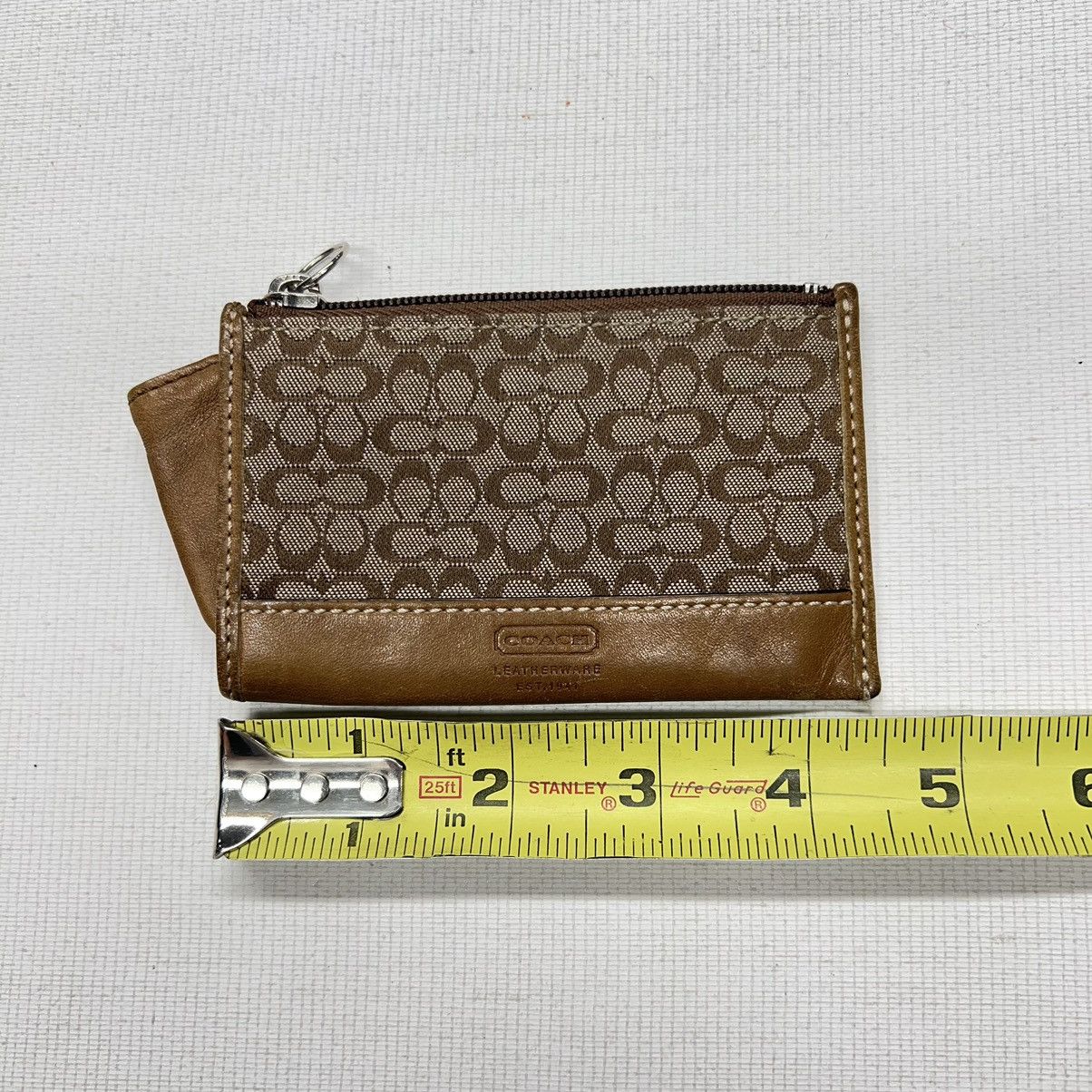 Coach × Vintage VTG Coach Coin Purse Monogram Logo Zipper Key Chain ID Y2K Size ONE SIZE - 15 Thumbnail